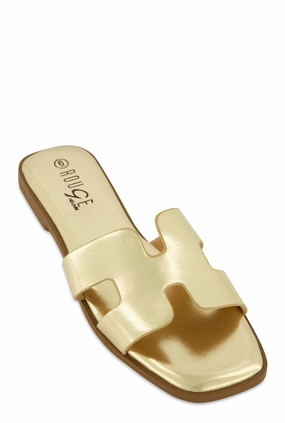 H Band Flat Slide Sandals