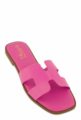 H Band Flat Slide Sandals