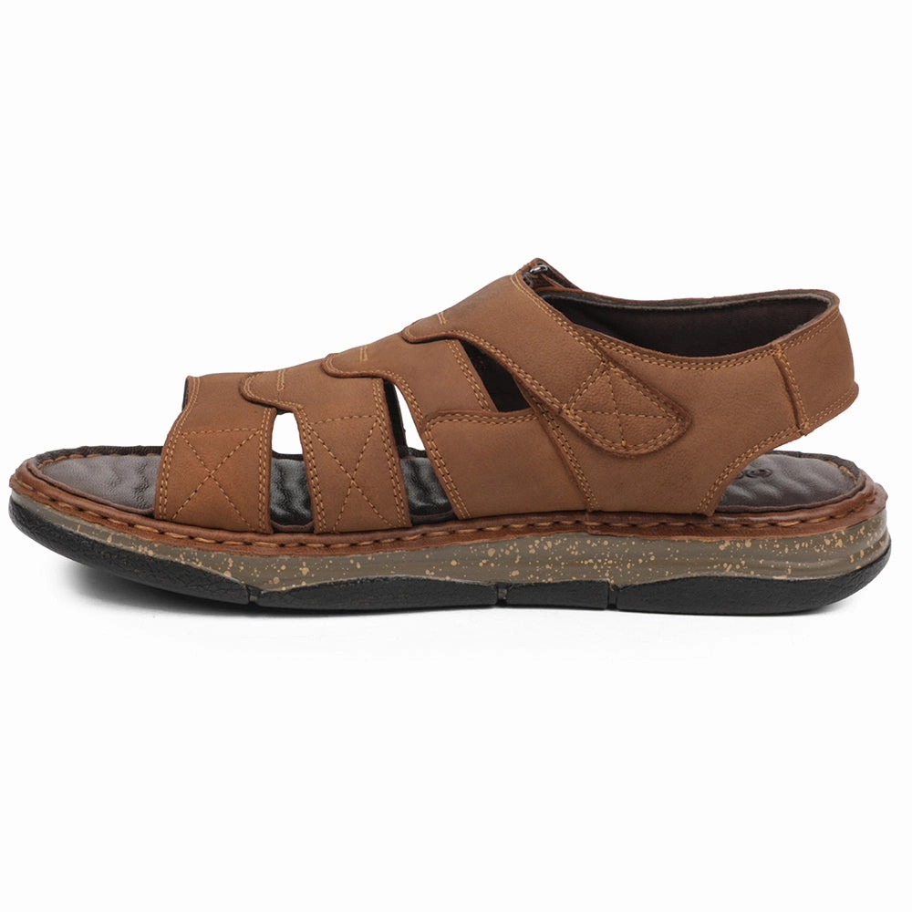 Healers Tan Casual Flat Sandal For Men ASL-7 By Liberty