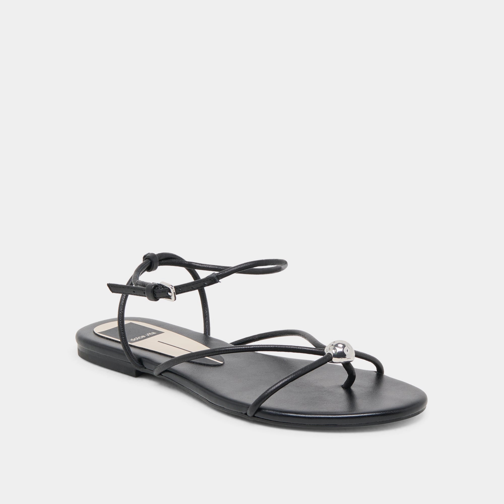 KENLEY SANDALS BLACK LEATHER