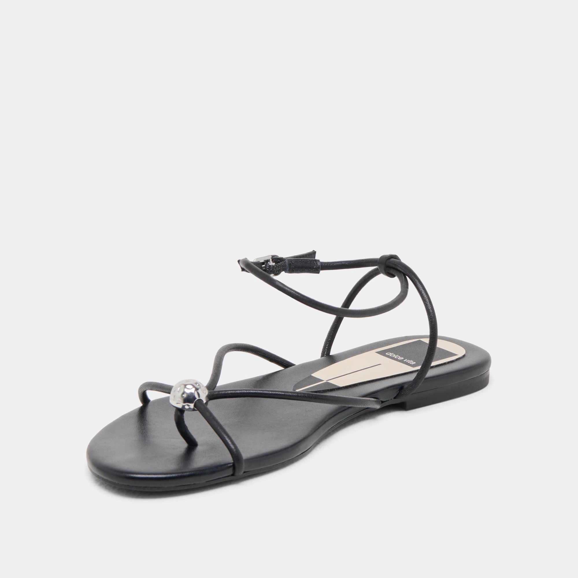 KENLEY SANDALS BLACK LEATHER