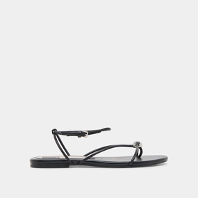 KENLEY SANDALS BLACK LEATHER