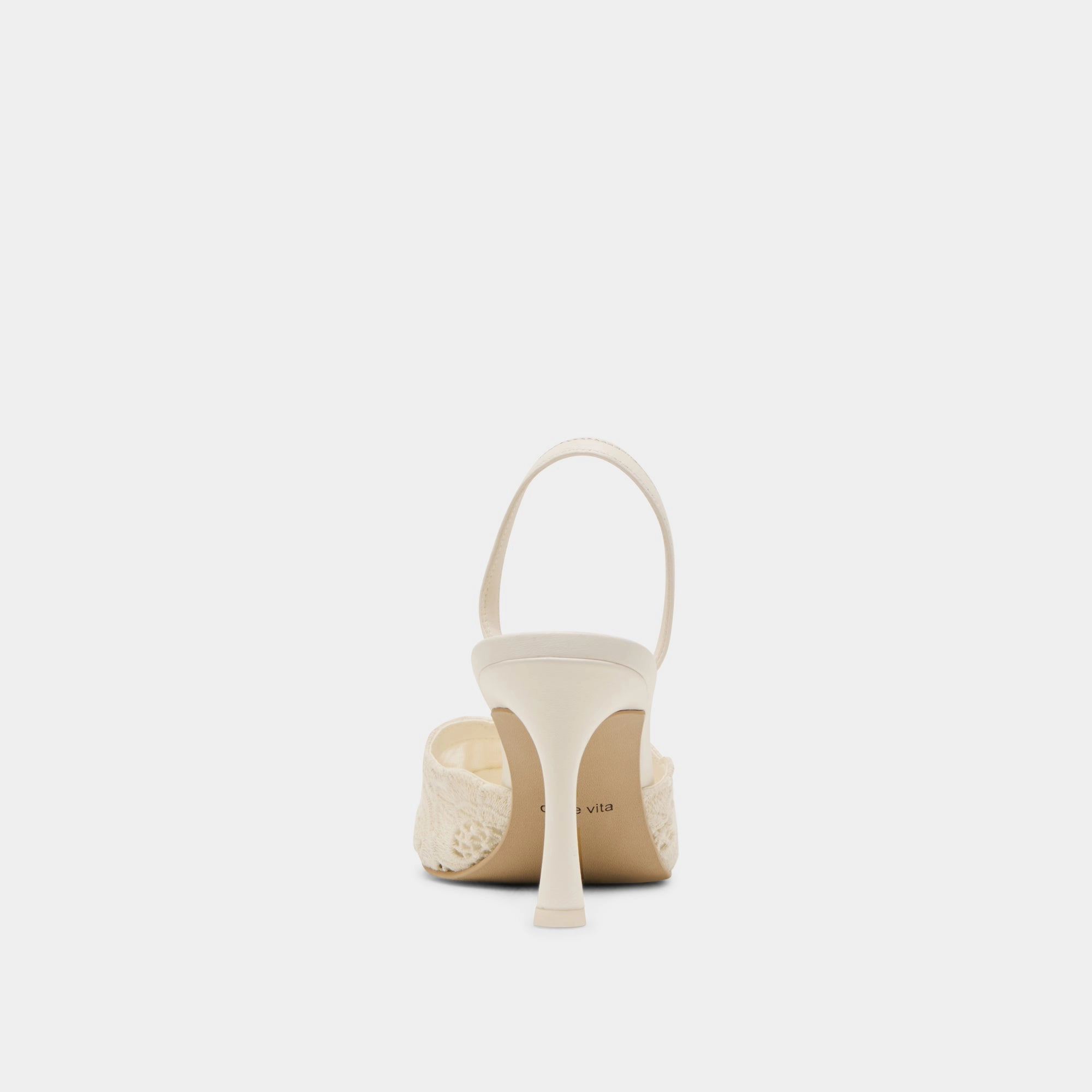LARRA HEELS WHITE CROCHET