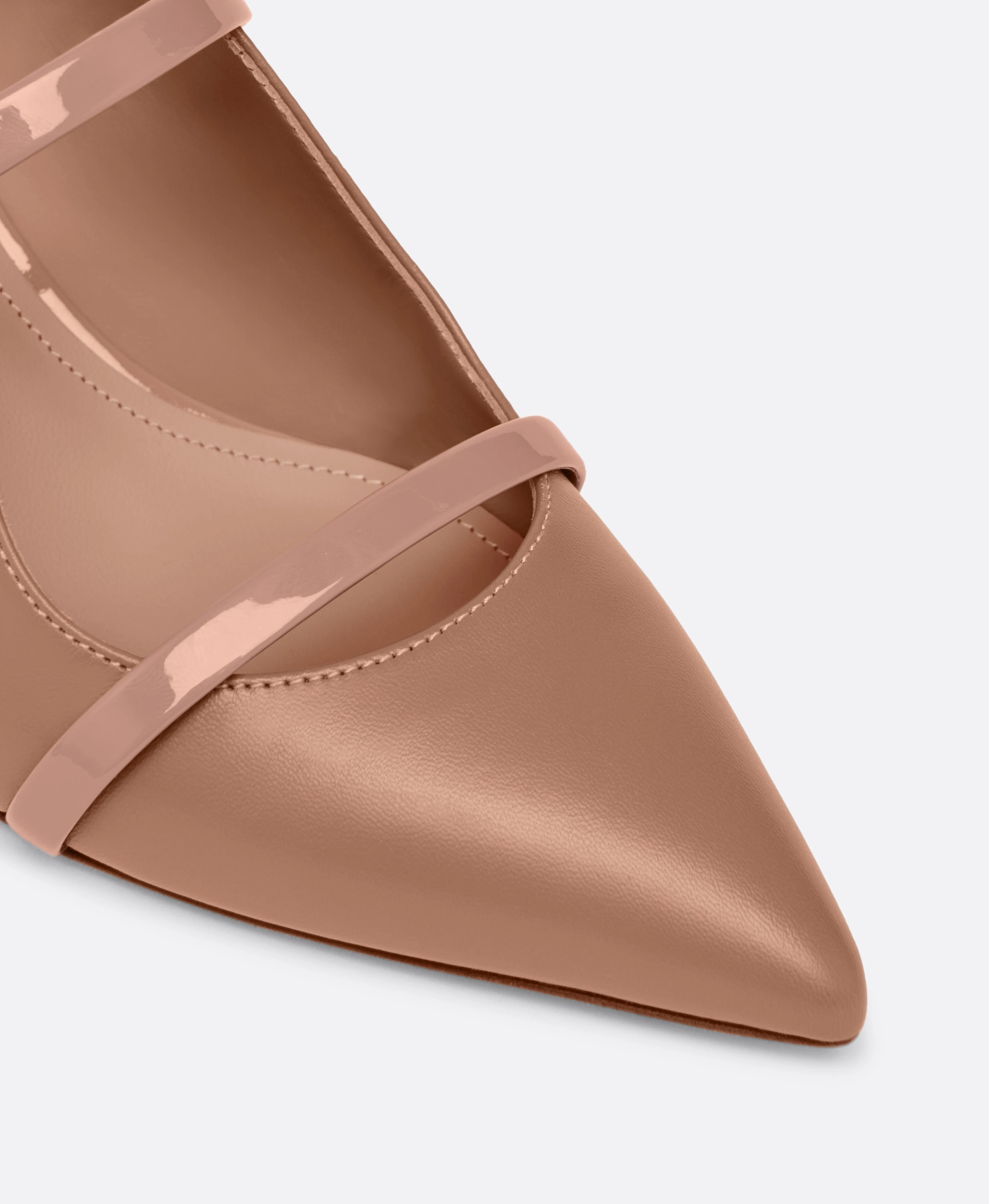 Maureen 45  Blush Leather Kitten Heels