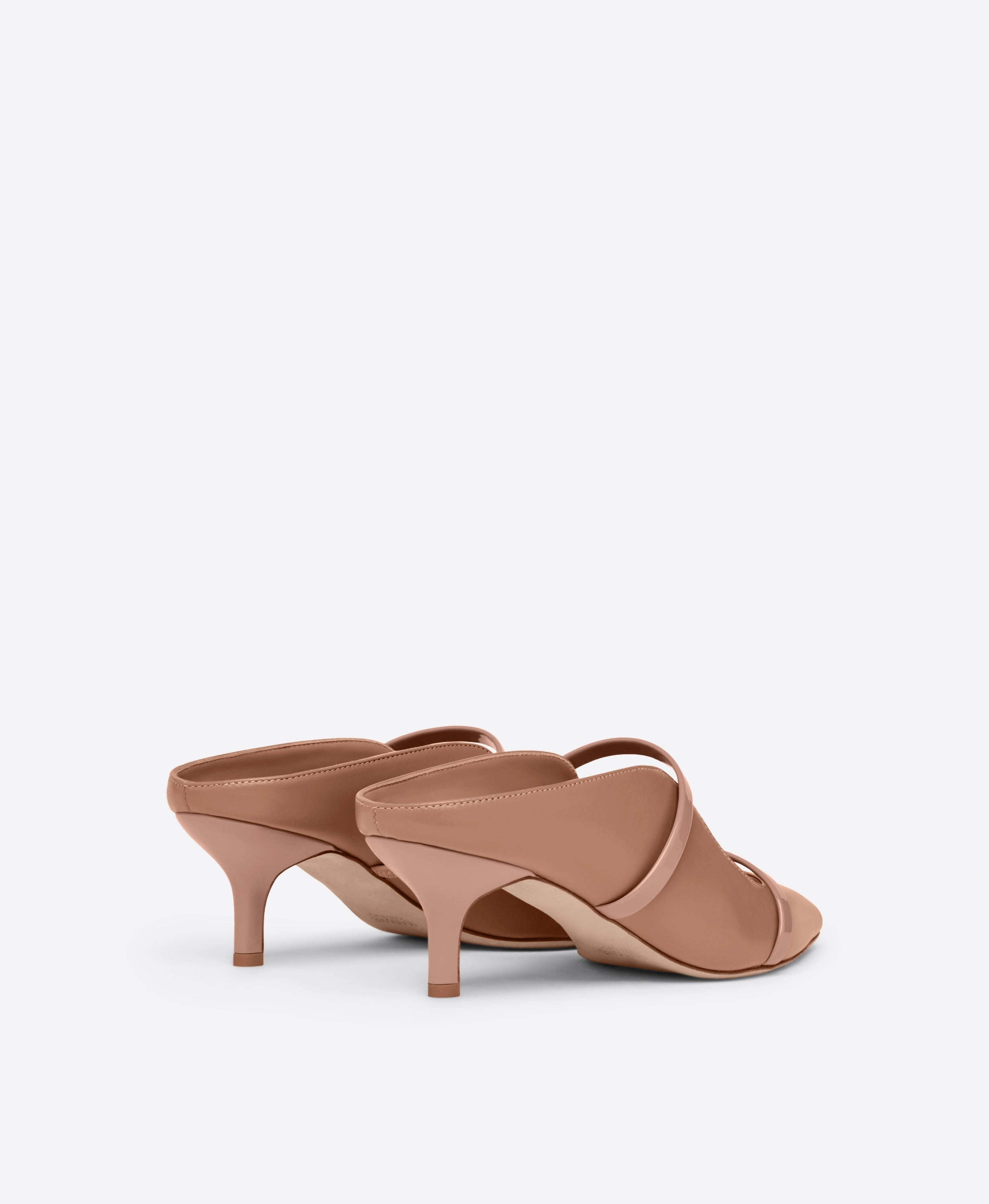 Maureen 45  Blush Leather Kitten Heels