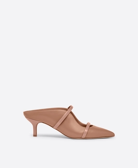 Maureen 45  Blush Leather Kitten Heels