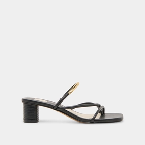 NAIRA HEELS BLACK LEATHER