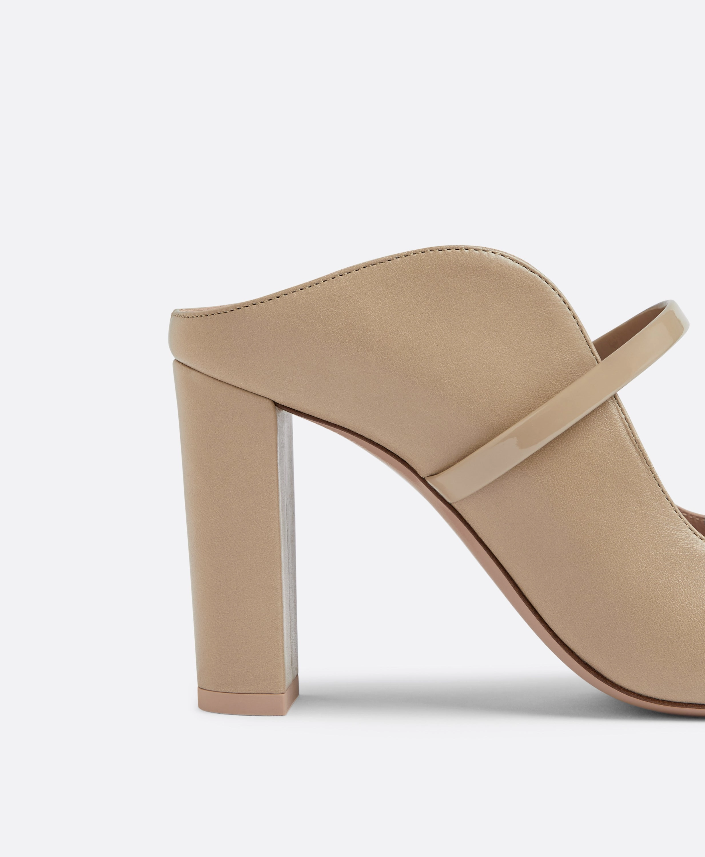 Norah 85 Beige Leather Sandals