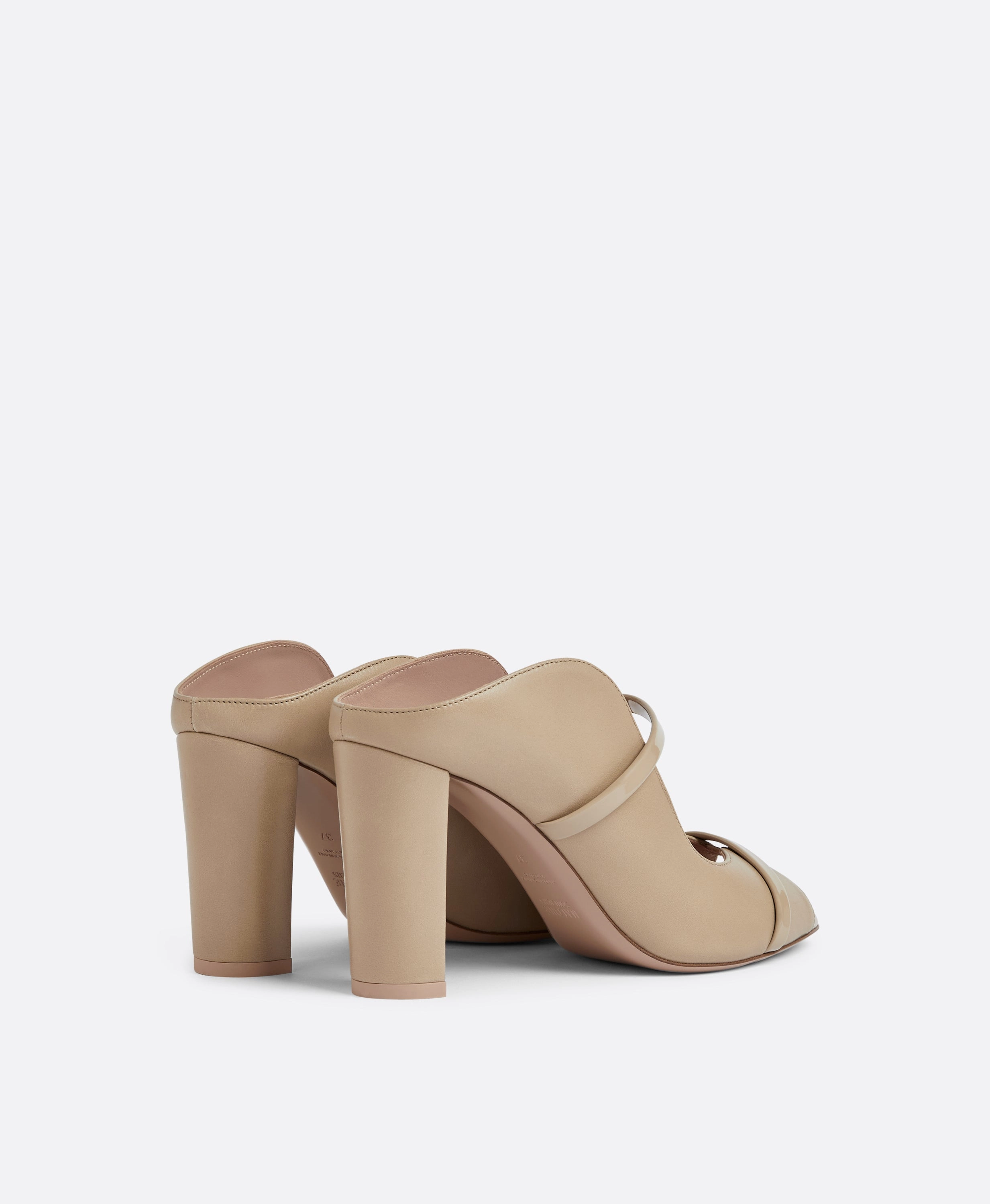 Norah 85 Beige Leather Sandals