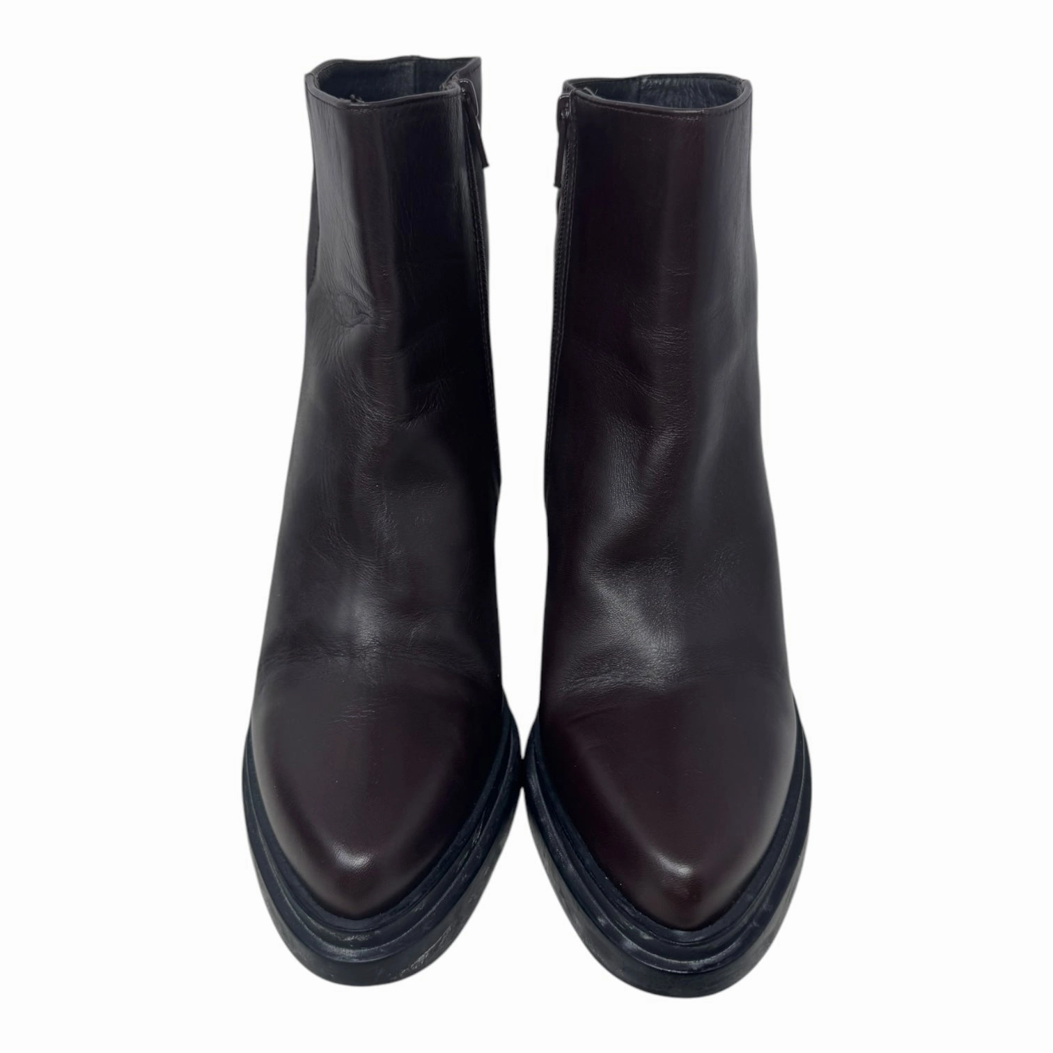 Platform Boots Ankle Heels By Twelve Shoes Division In Brown, Size: US 9/IT 39