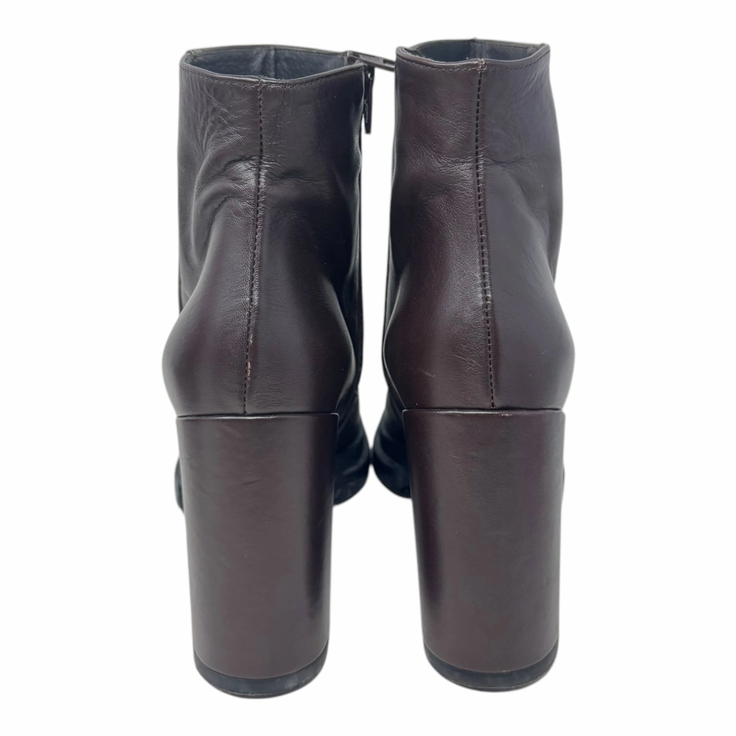Platform Boots Ankle Heels By Twelve Shoes Division In Brown, Size: US 9/IT 39