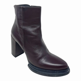 Platform Boots Ankle Heels By Twelve Shoes Division In Brown, Size: US 9/IT 39