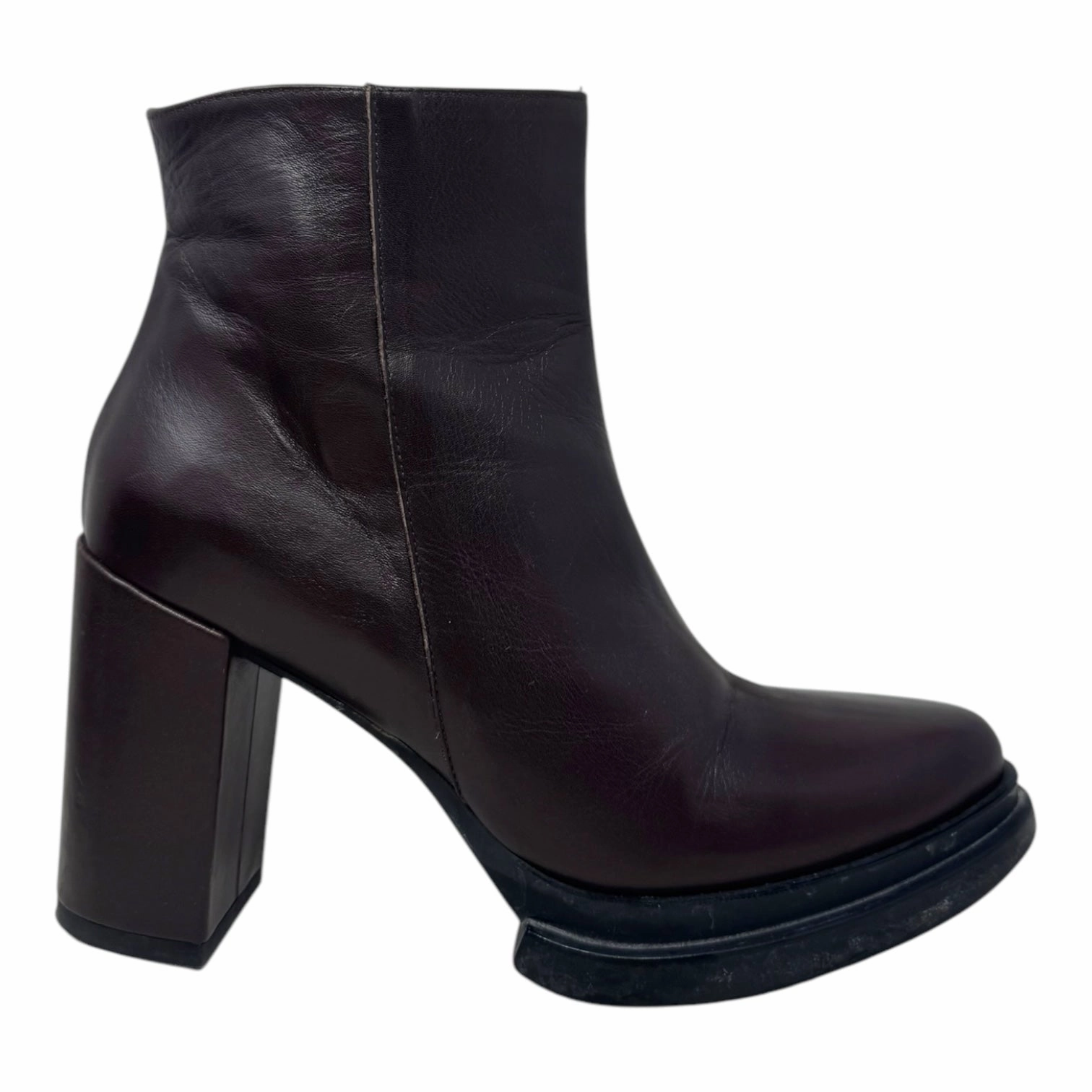 Platform Boots Ankle Heels By Twelve Shoes Division In Brown, Size: US 9/IT 39