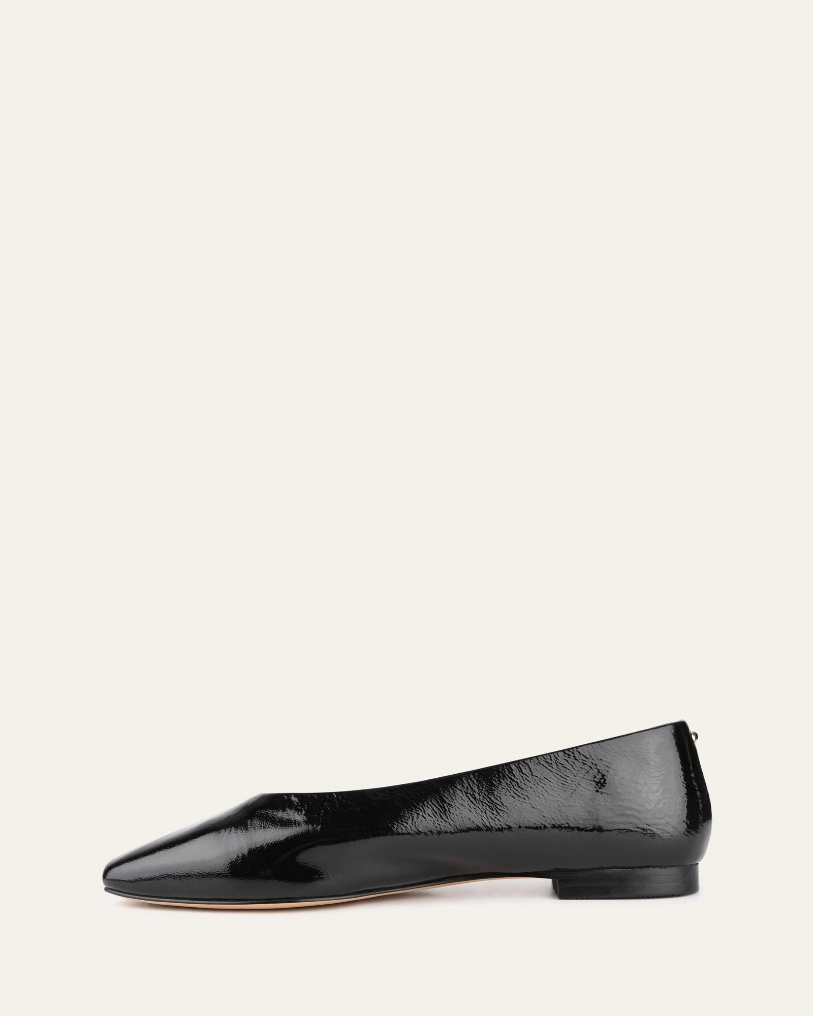 POSIE CASUAL FLATS BLACK CRINKLE PATENT