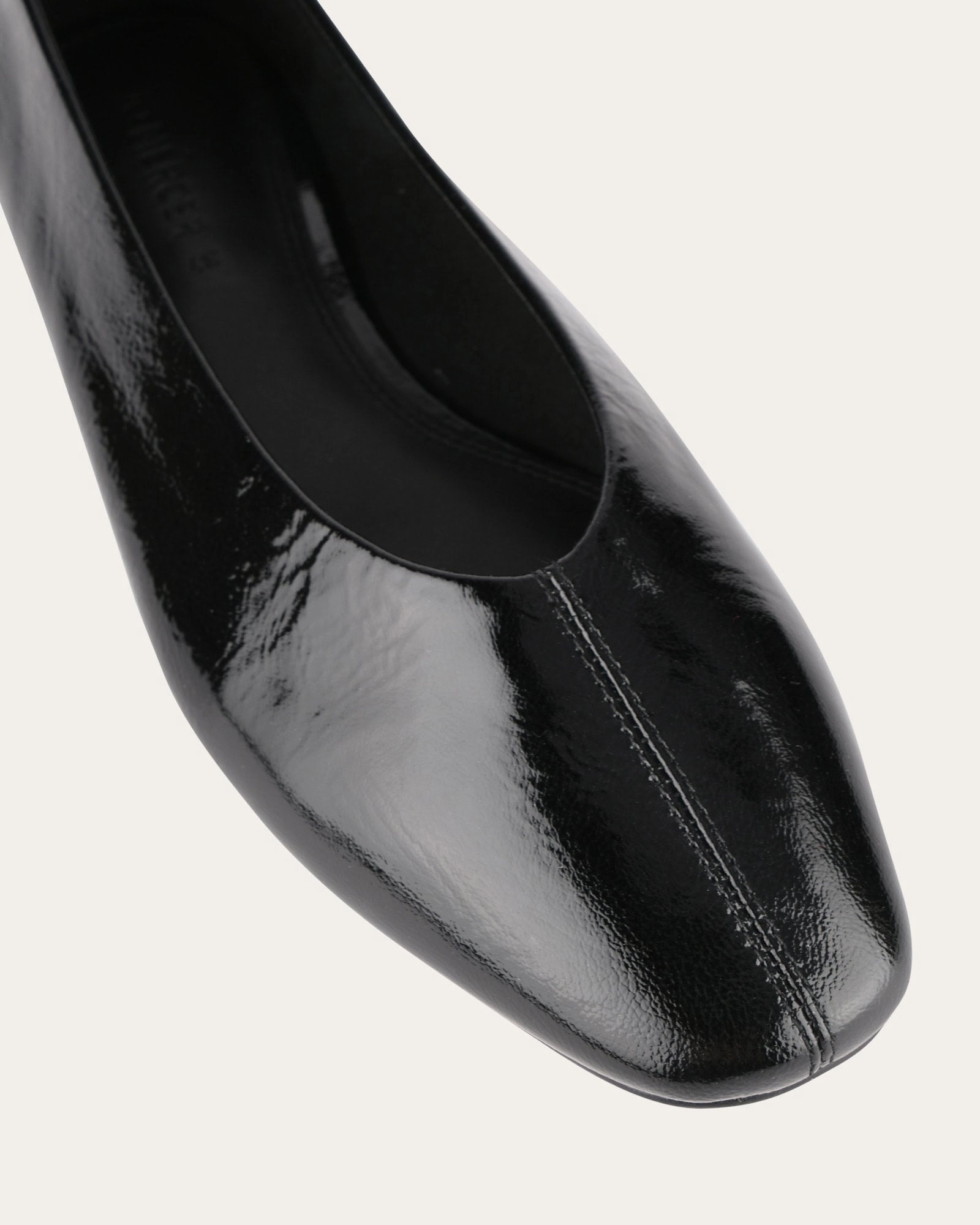 POSIE CASUAL FLATS BLACK CRINKLE PATENT
