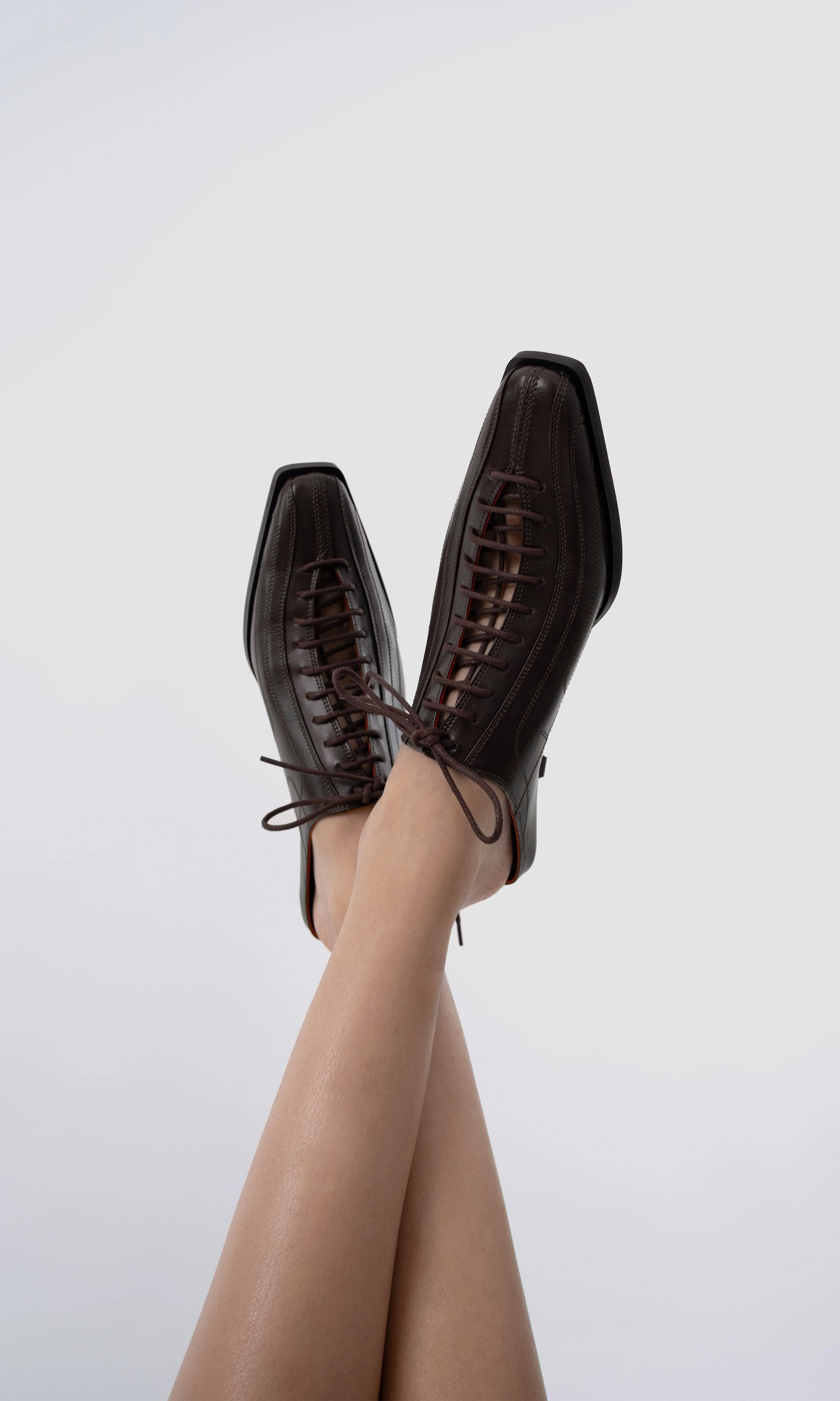 Rachel Apple Leather Mules | Brown