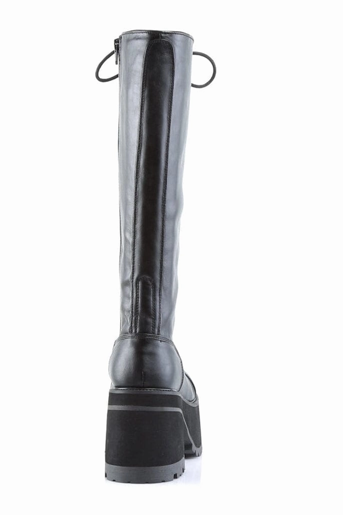 RANGER-302 Black Vegan Leather Knee Boot