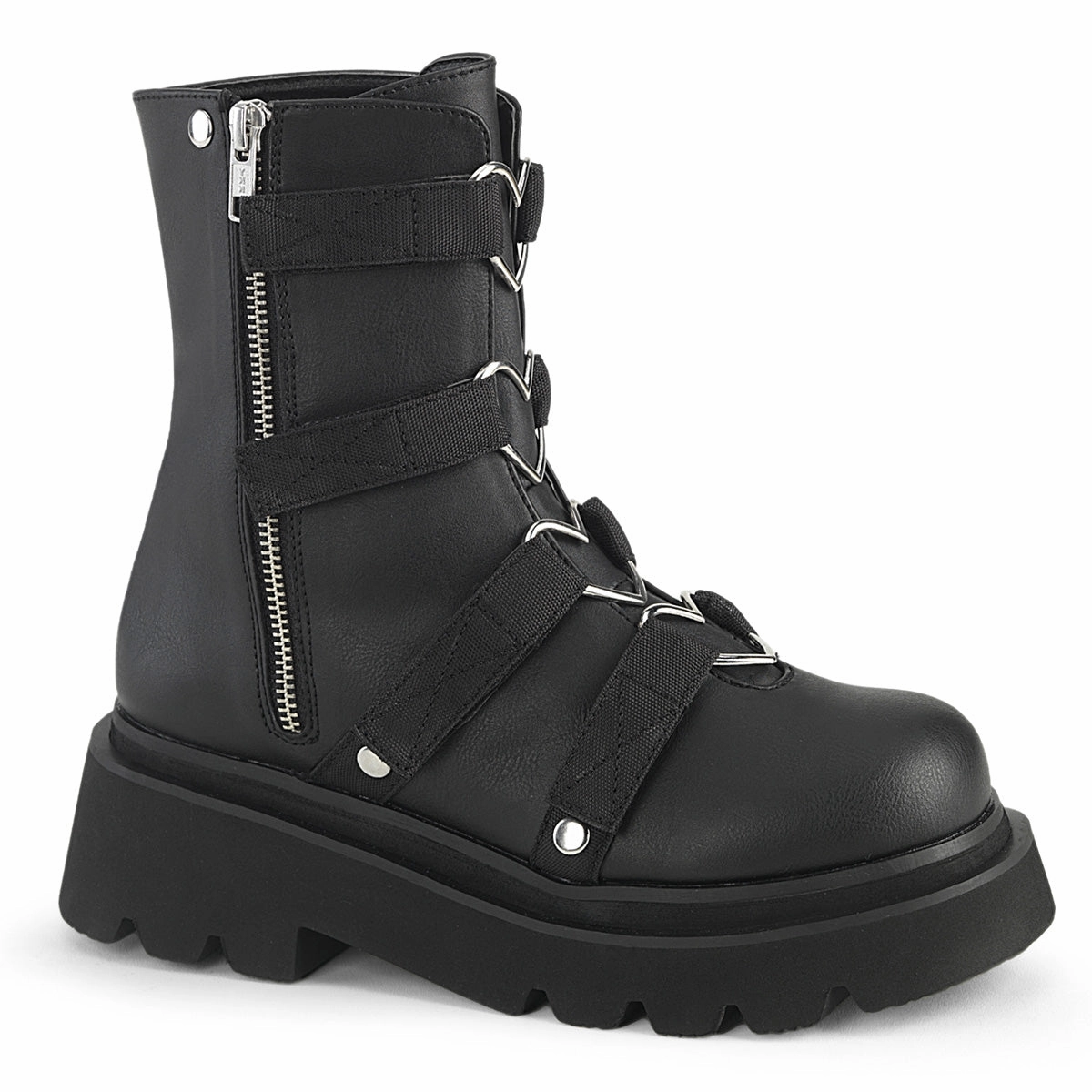 RENEGADE-50  Black Vegan Leather-Nylon