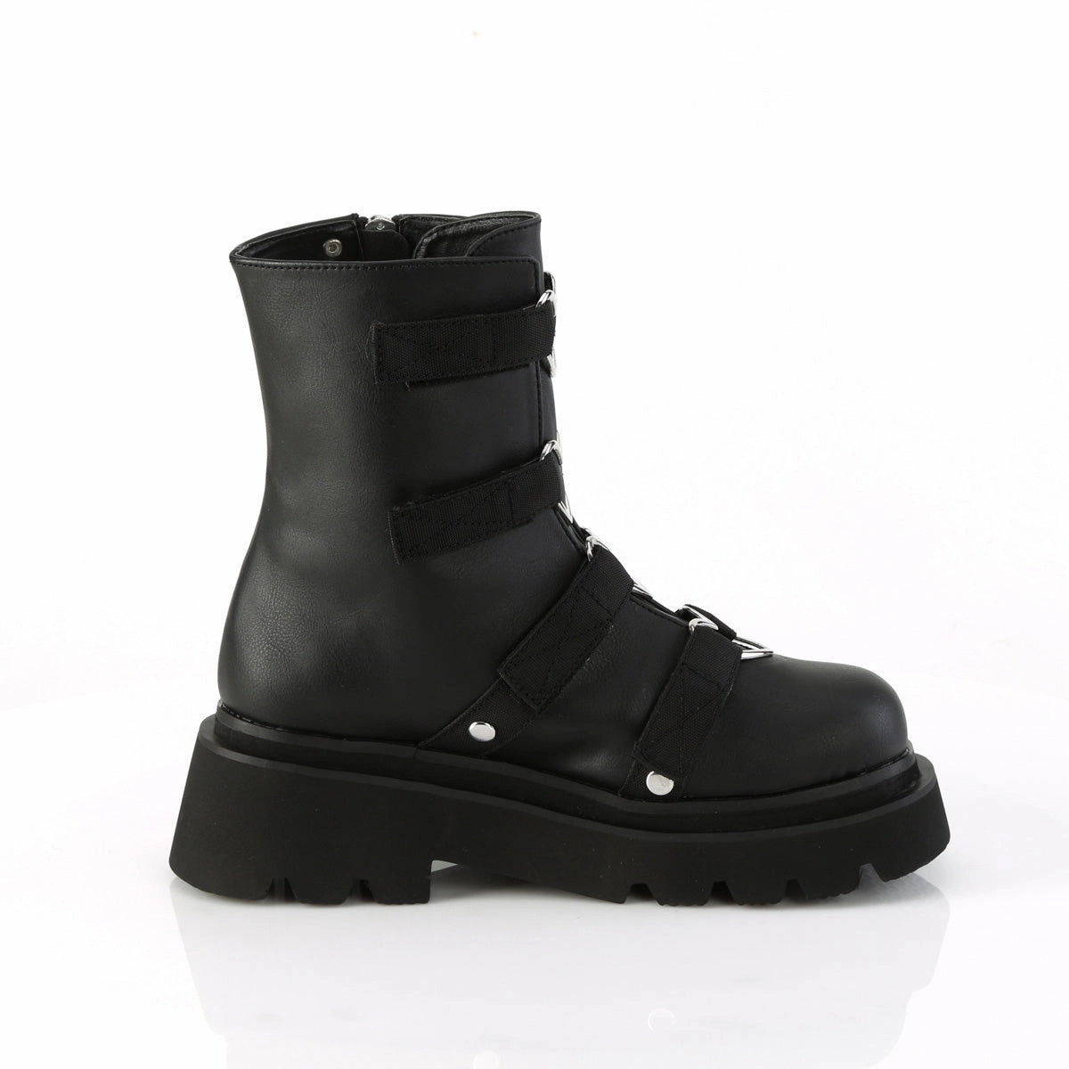 RENEGADE-50  Black Vegan Leather-Nylon