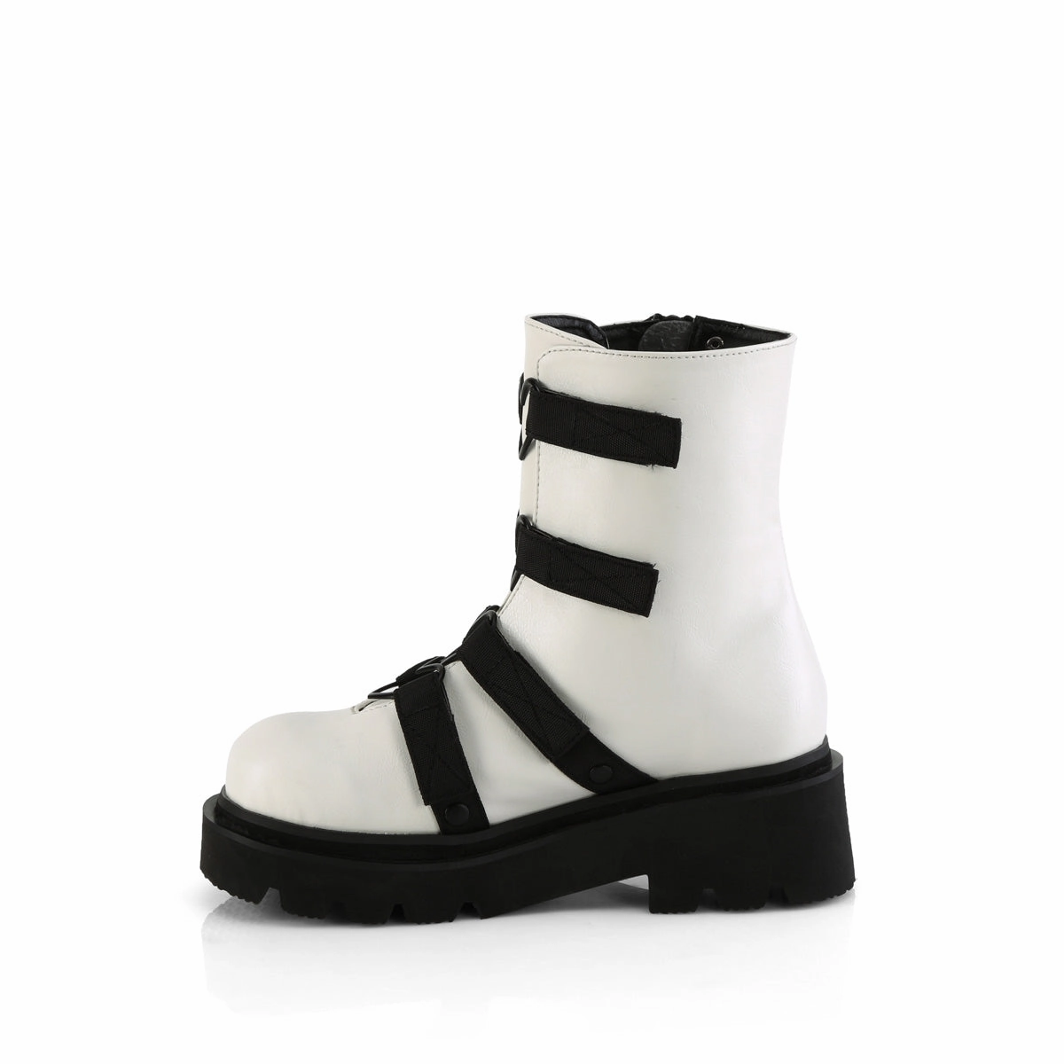 RENEGADE-50  White Vegan Leather-Nylon