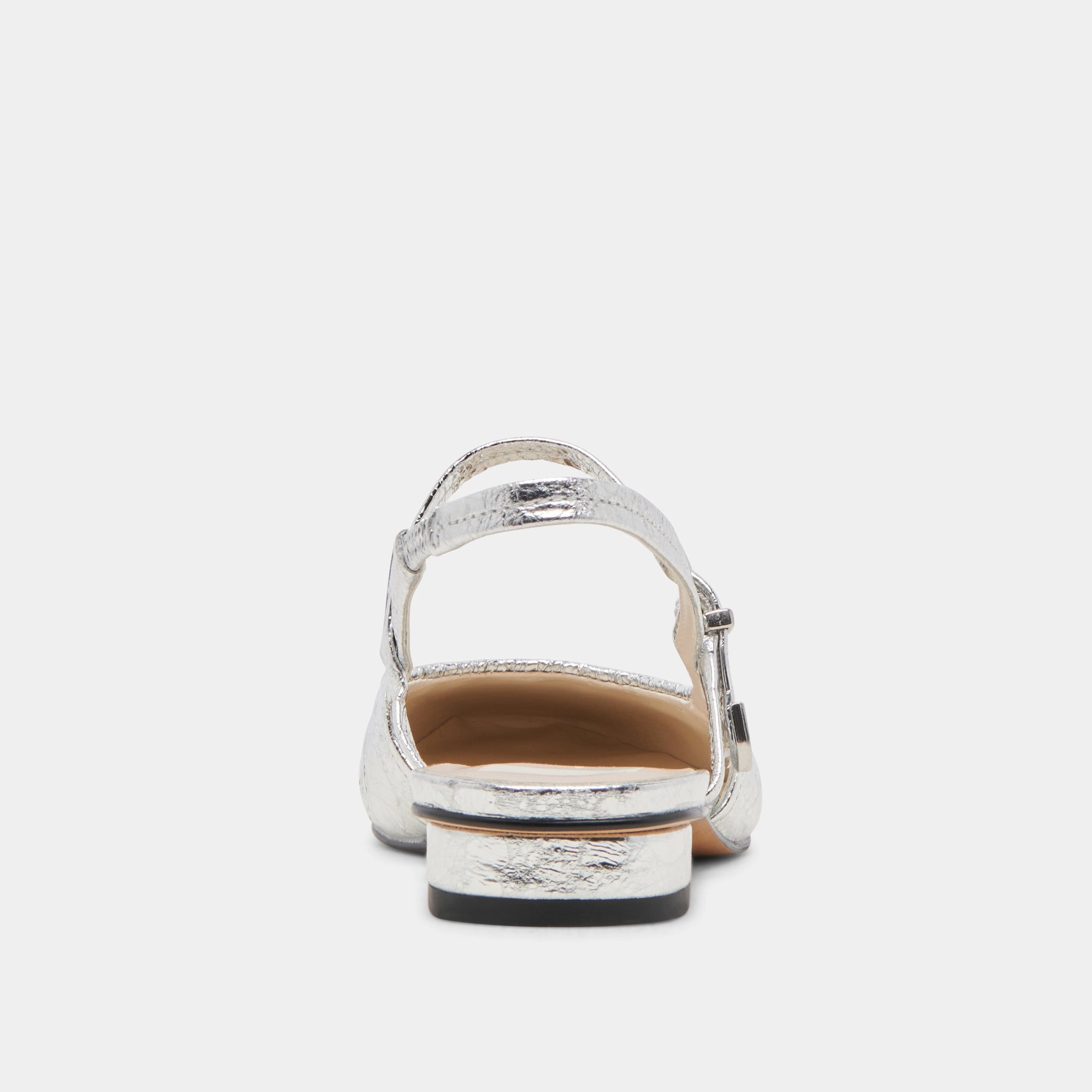 RIANNE FLATS SILVER DISTRESSED LEATHER