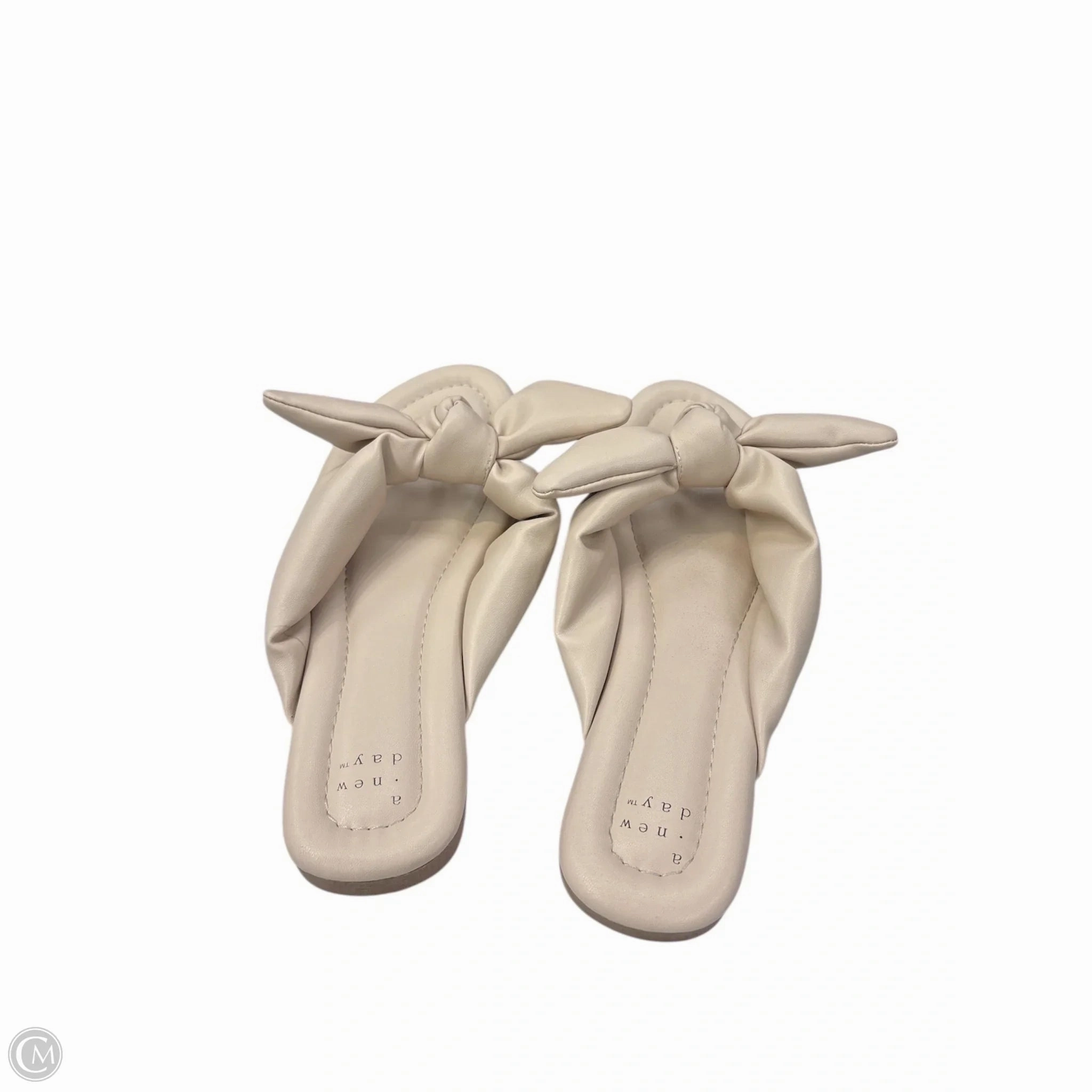 Sandals Flip Flops By A New Day In Tan, Size: 8