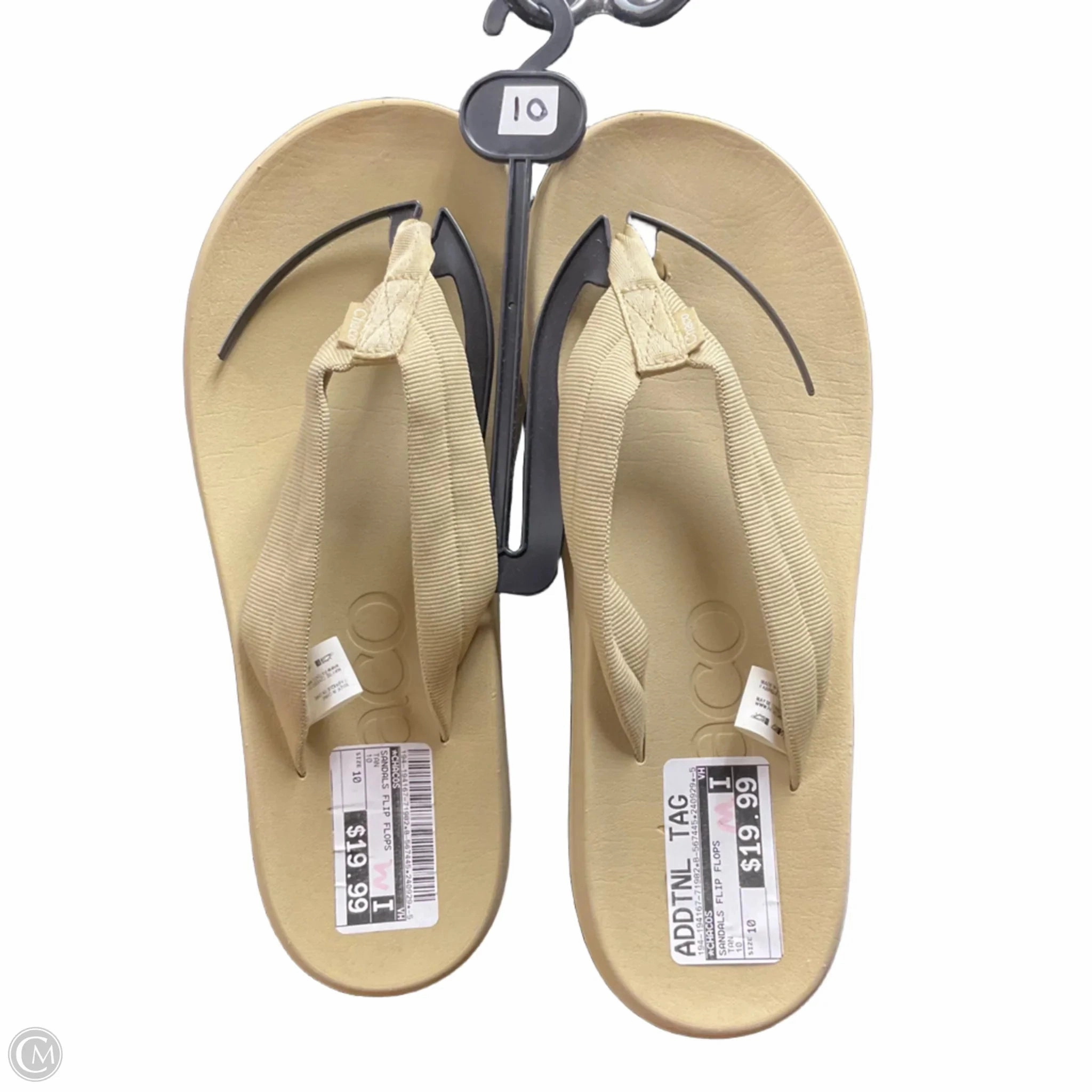 Sandals Flip Flops By Chacos In Tan, Size: 10