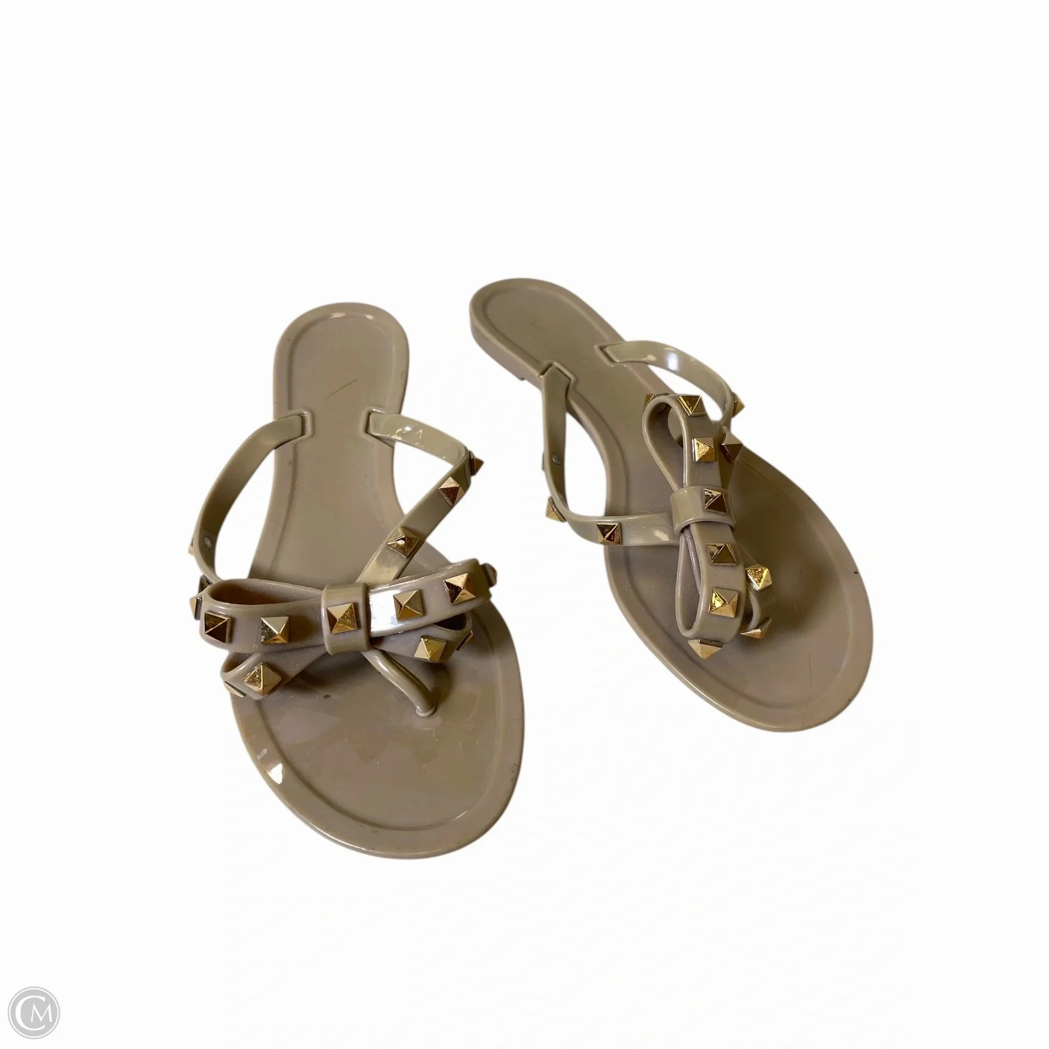 Sandals Flip Flops By Cmc In Taupe, Size: 7.5