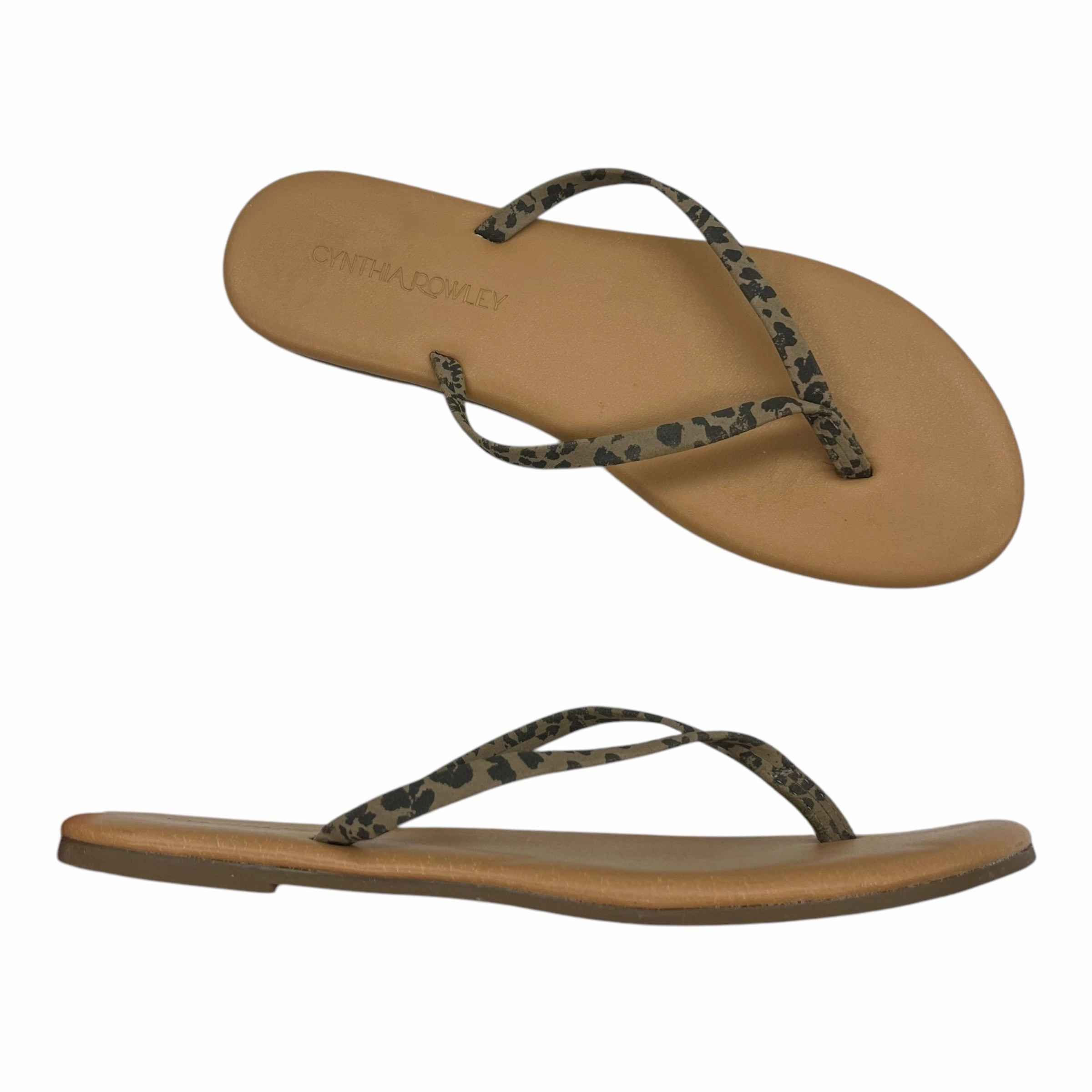 Sandals Flip Flops By Cynthia Rowley In Brown, Size:7.5