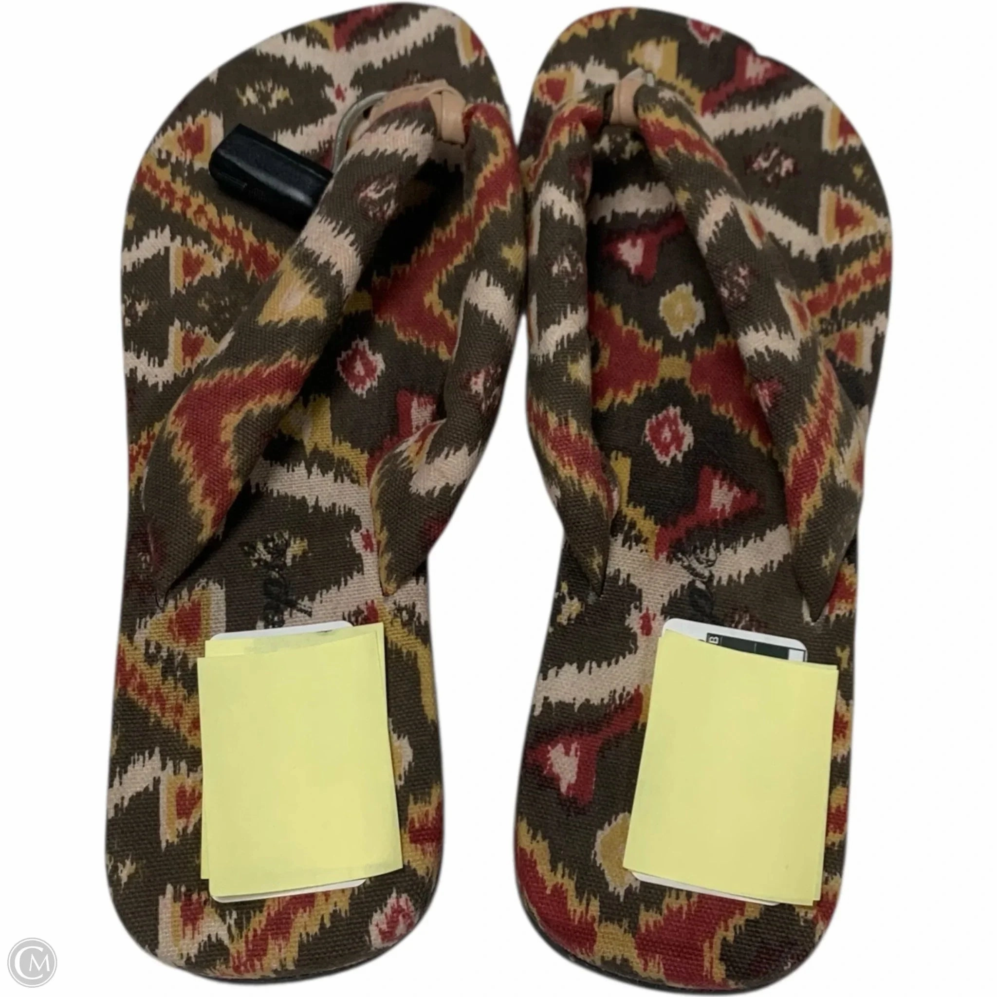 Sandals Flip Flops By Free People In Multi-colored, Size: 8.5