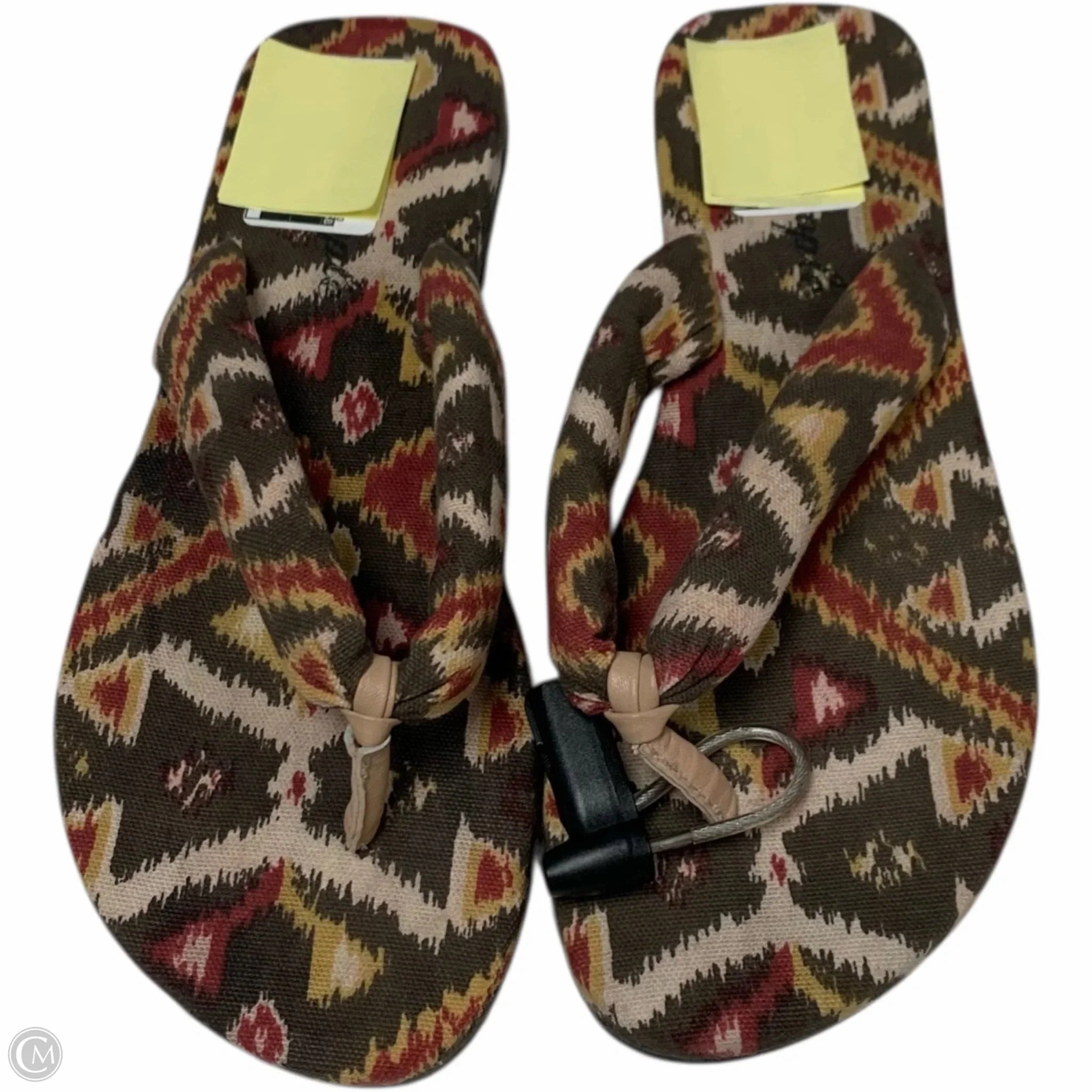 Sandals Flip Flops By Free People In Multi-colored, Size: 8.5