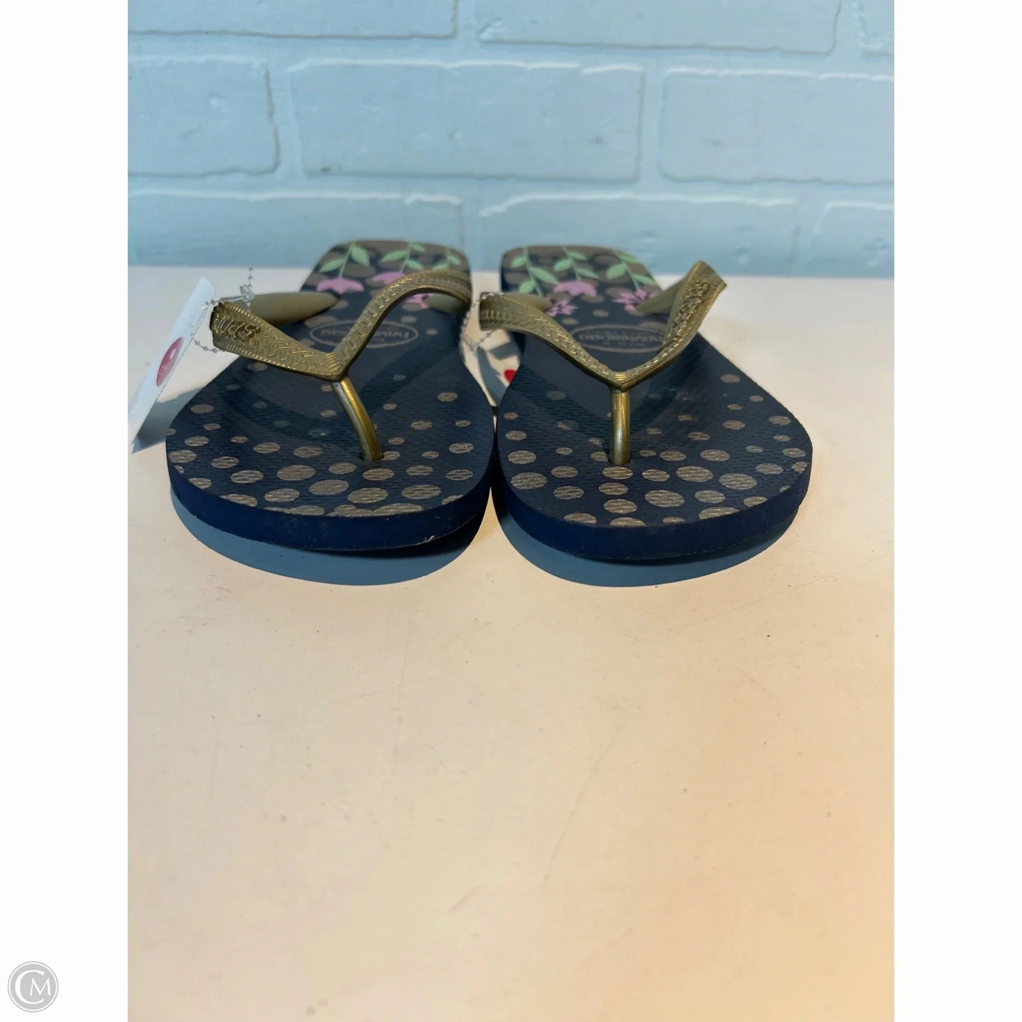 Sandals Flip Flops By Havaianas In Blue & Brown, Size: 7