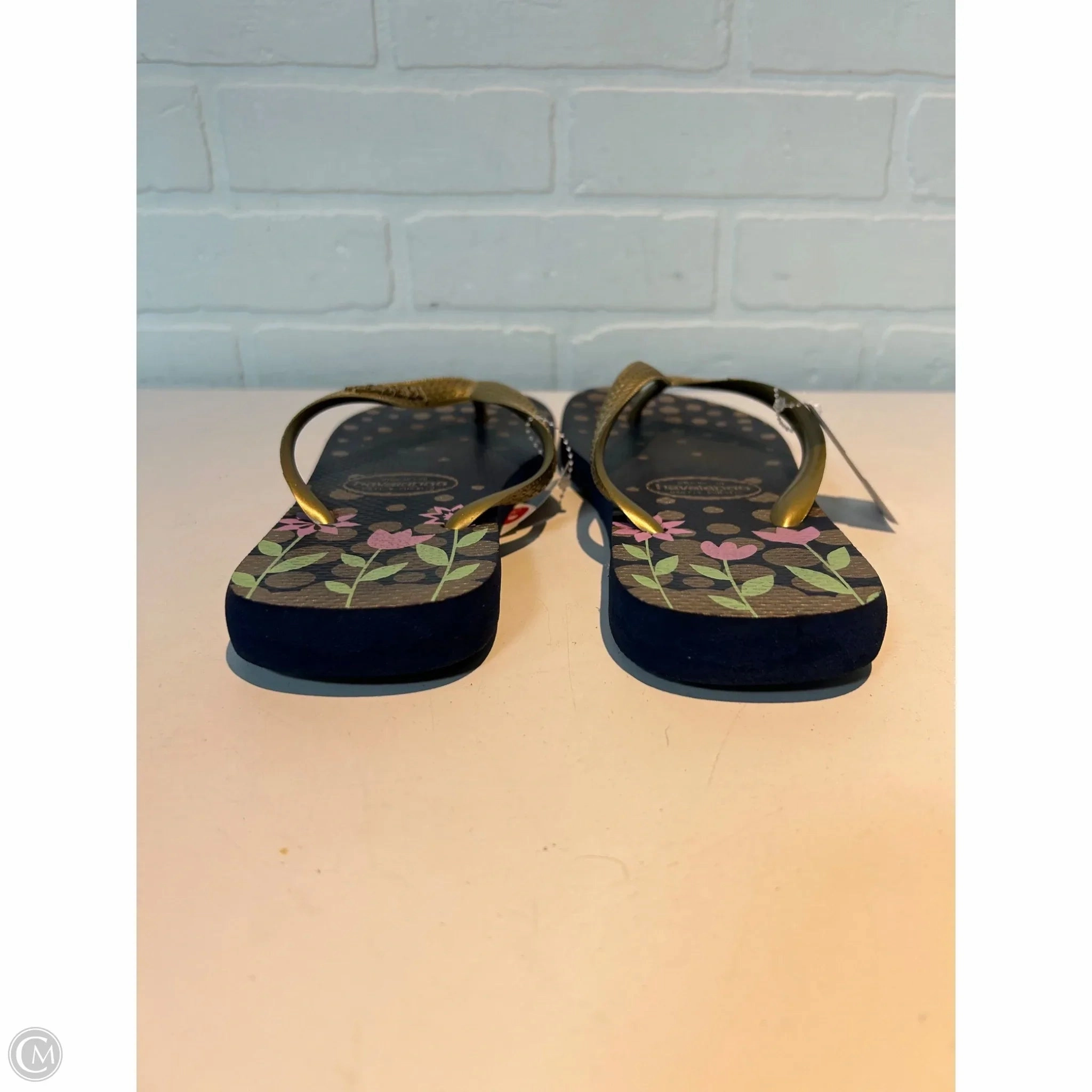 Sandals Flip Flops By Havaianas In Blue & Brown, Size: 7