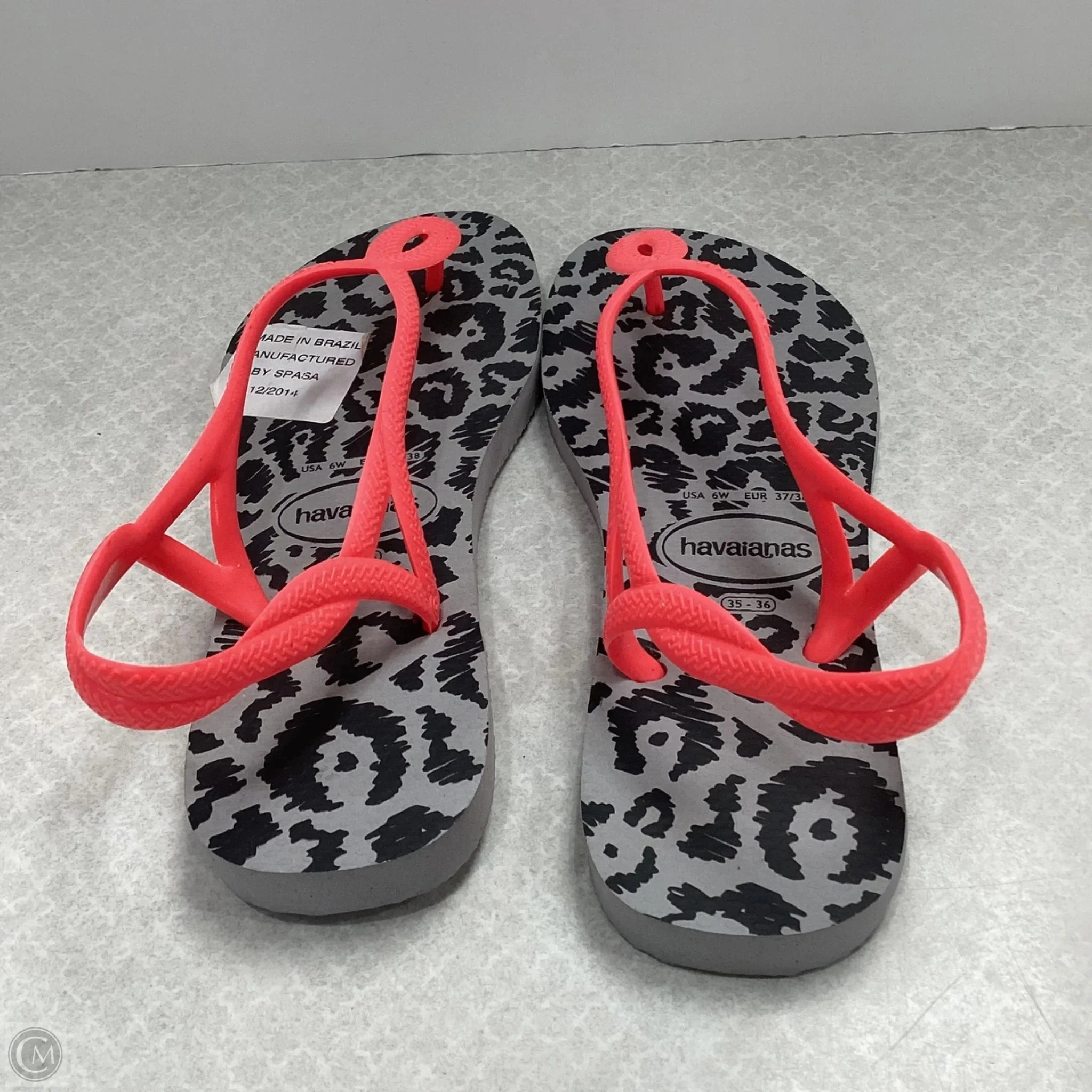 Sandals Flip Flops By Havaianas In Orange, Size: 6