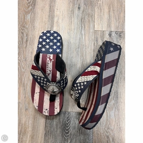 Sandals Flip Flops By Montana West In Multi-colored, Size: 9