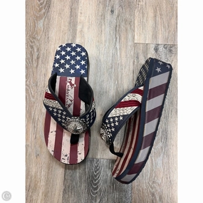 Sandals Flip Flops By Montana West In Multi-colored, Size: 9
