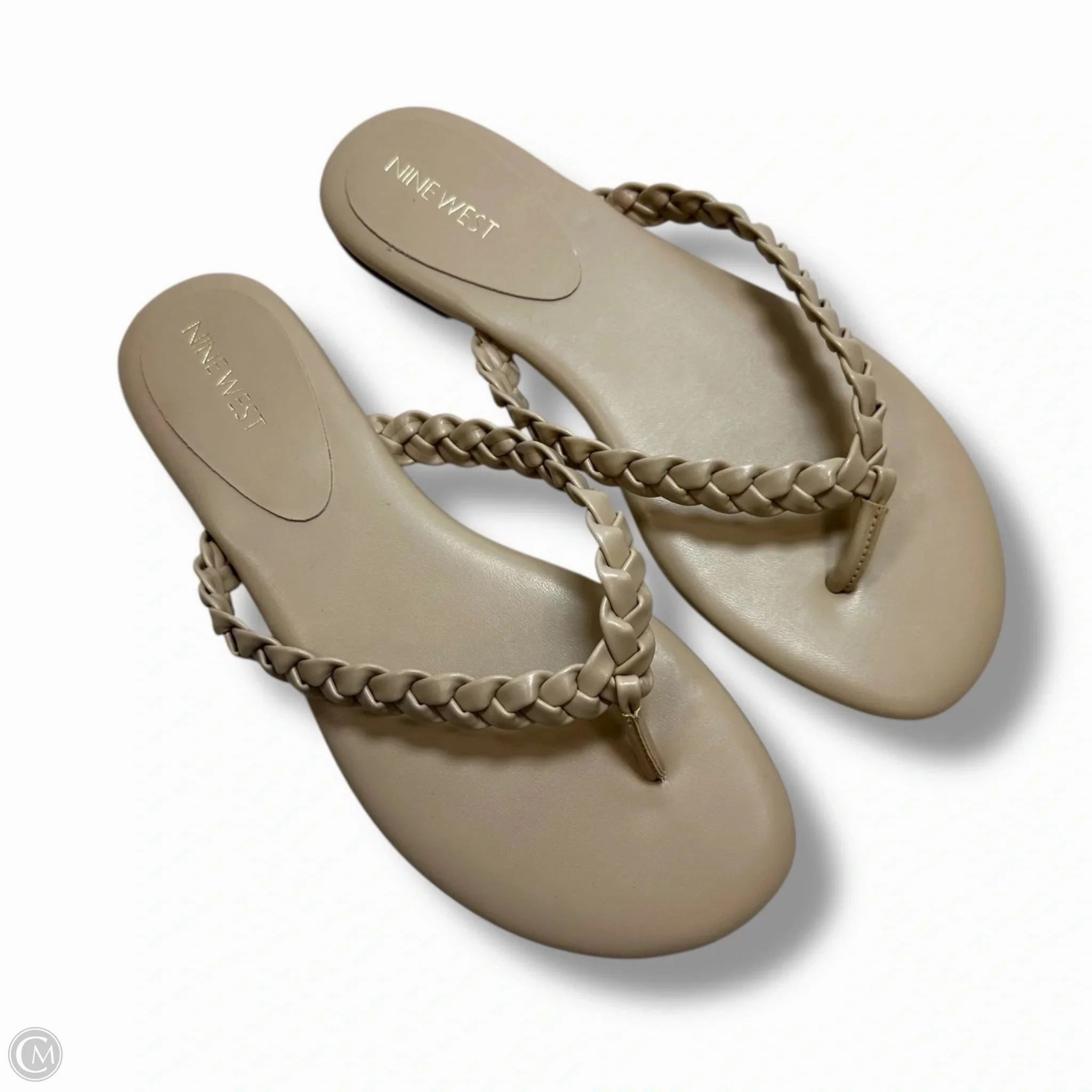 Sandals Flip Flops By Nine West In Beige, Size: 9