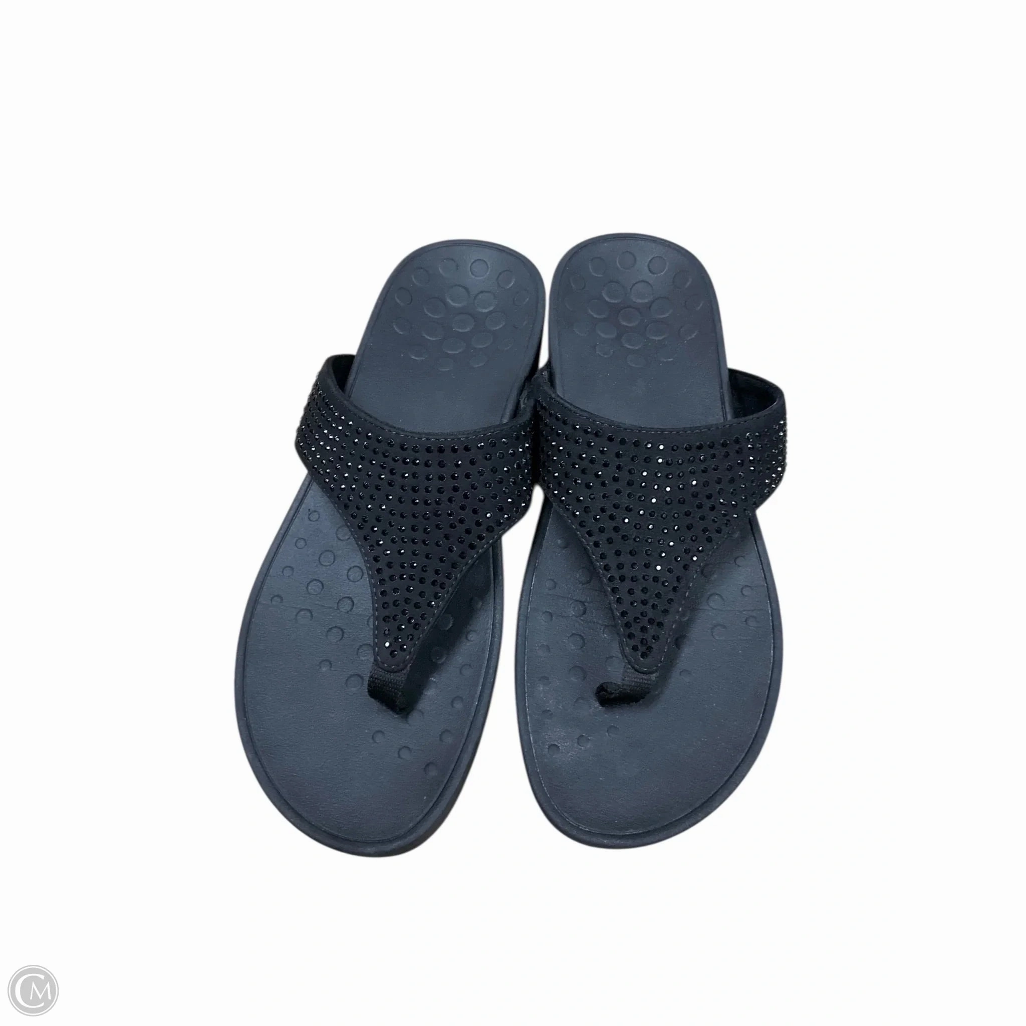 Sandals Flip Flops By Vionic In Black, Size: 8