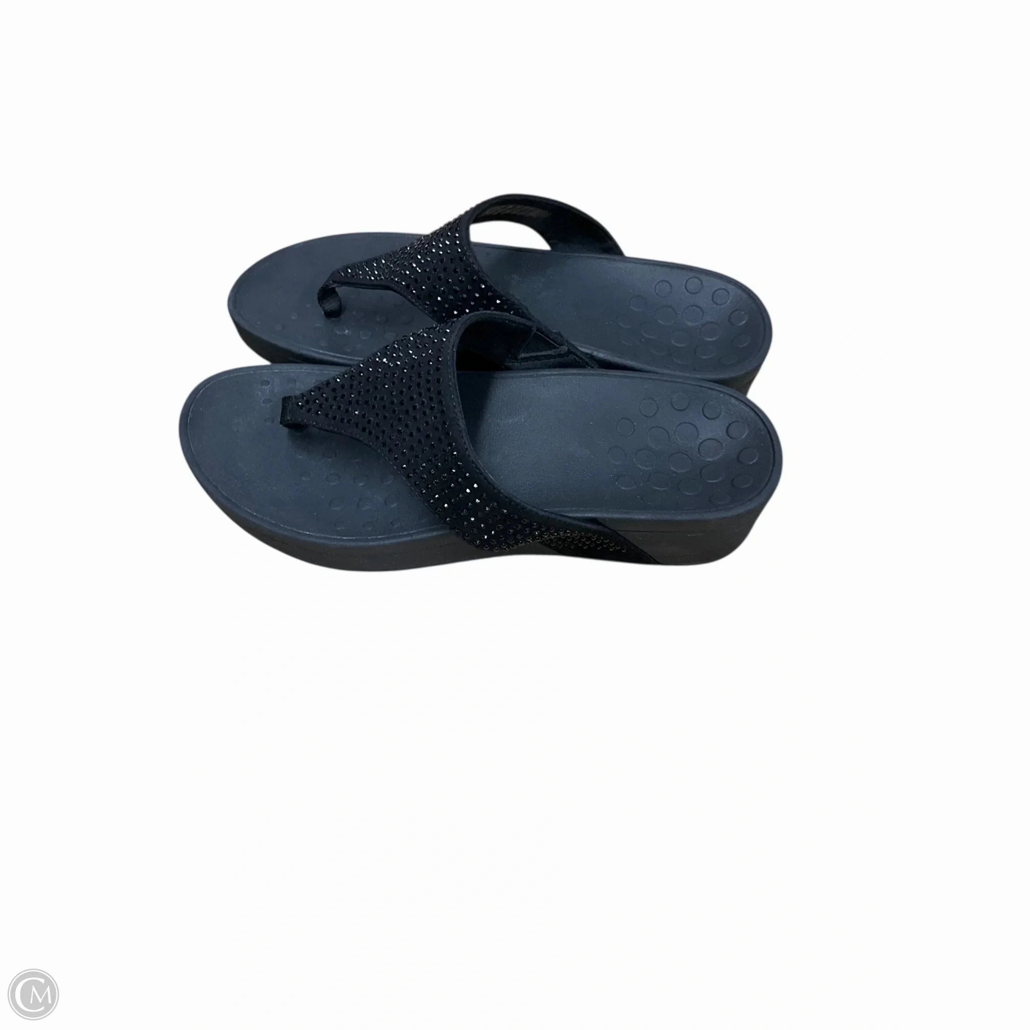 Sandals Flip Flops By Vionic In Black, Size: 8