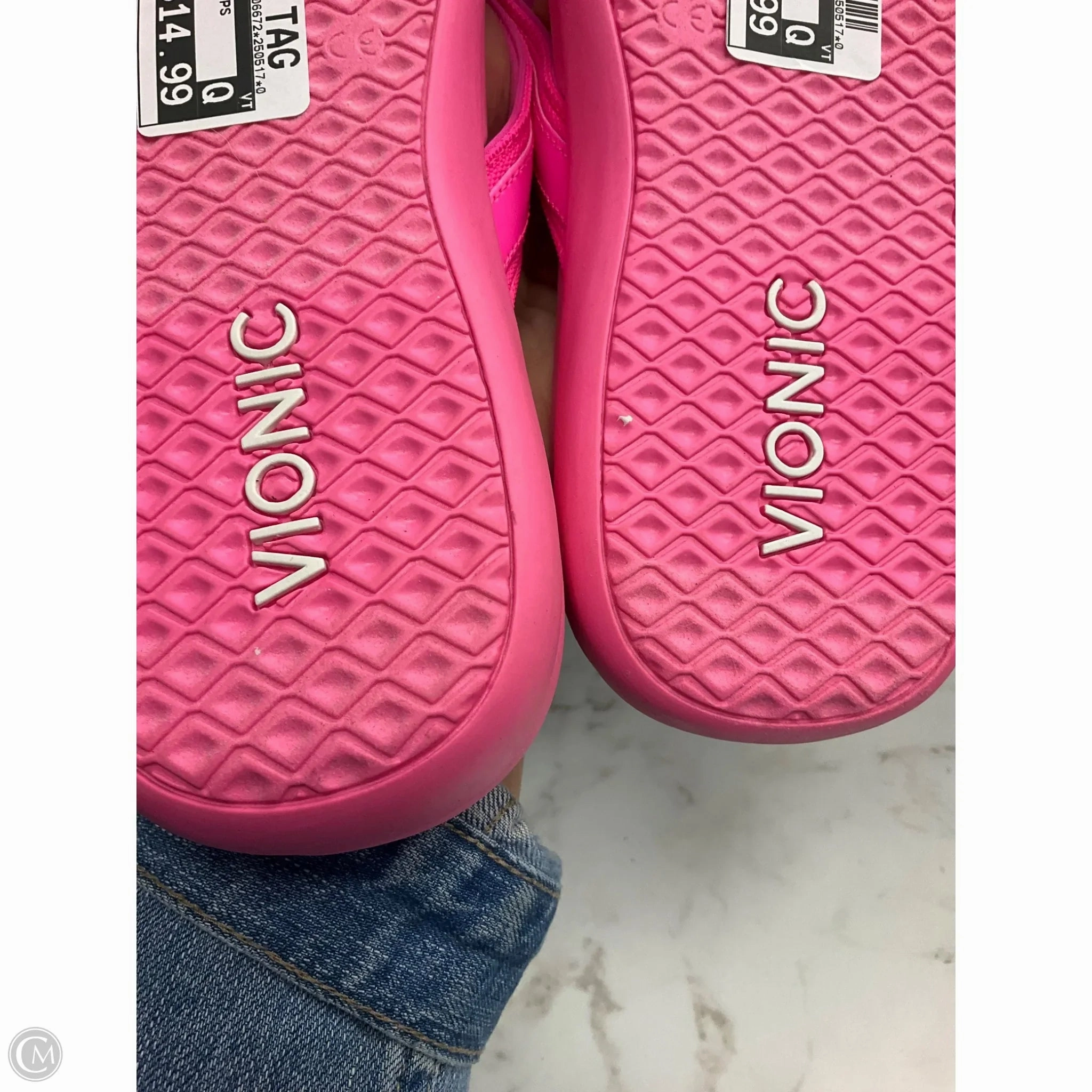 Sandals Flip Flops By Vionic In Pink, Size: 9
