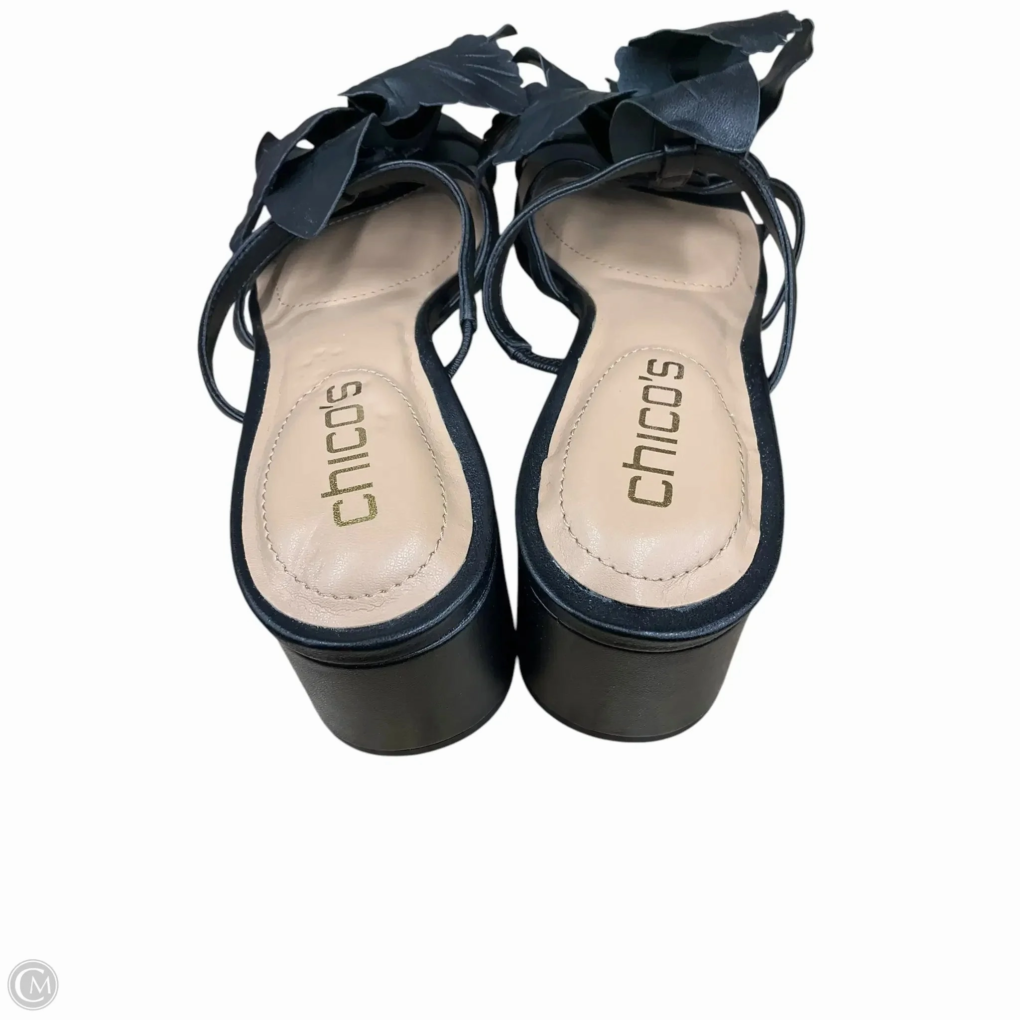 Sandals Heels Block By Chicos In Black, Size: 6