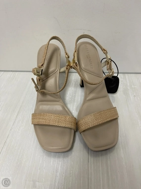 Sandals Heels Block By Karl Lagerfeld In Cream, Size: 9