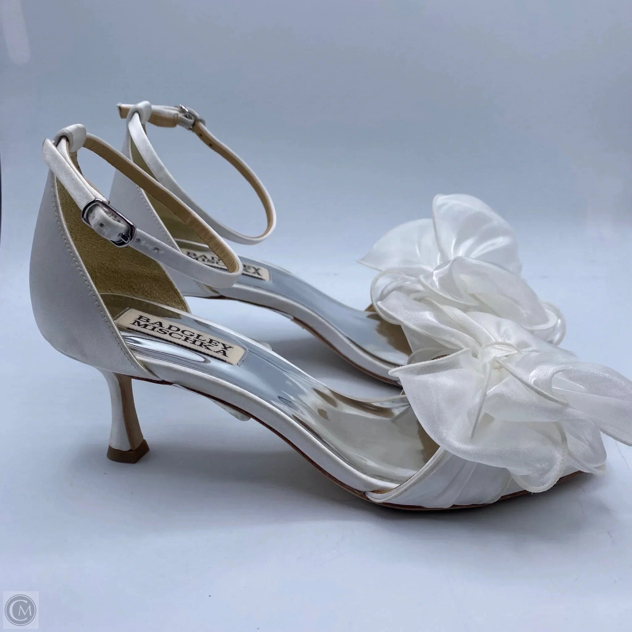 Sandals Heels Kitten By Badgley Mischka In White, Size: 9