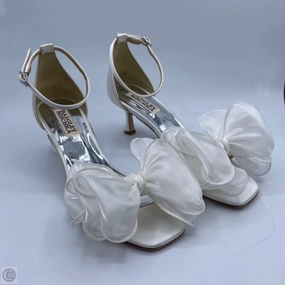 Sandals Heels Kitten By Badgley Mischka In White, Size: 9