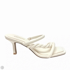 Sandals Heels Kitten By Express In Cream, Size: 6