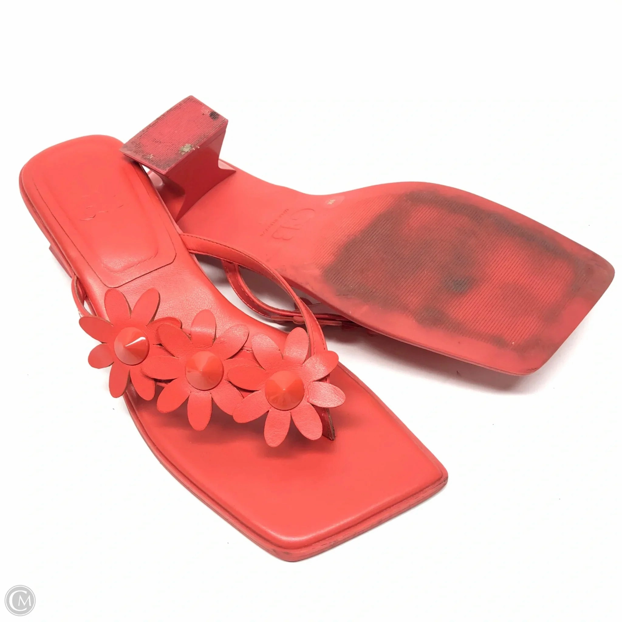 Sandals Heels Kitten By Gianni Bini In Red, Size: 9