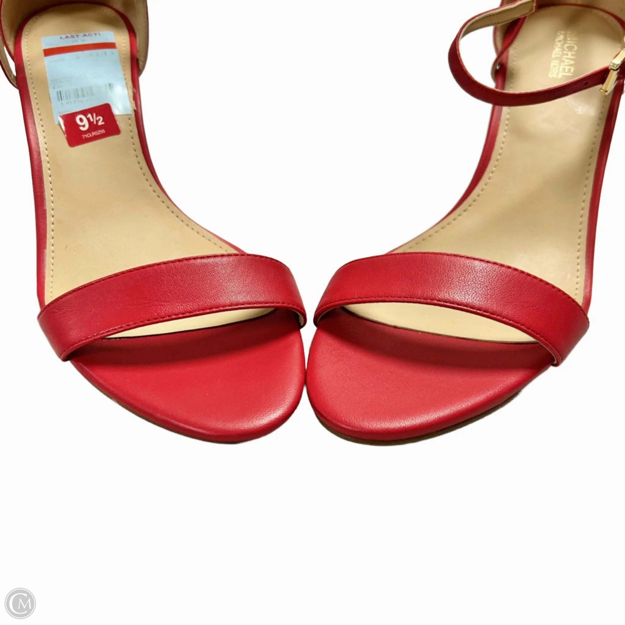 Sandals Heels Kitten By Michael By Michael Kors In Red, Size: 9.5