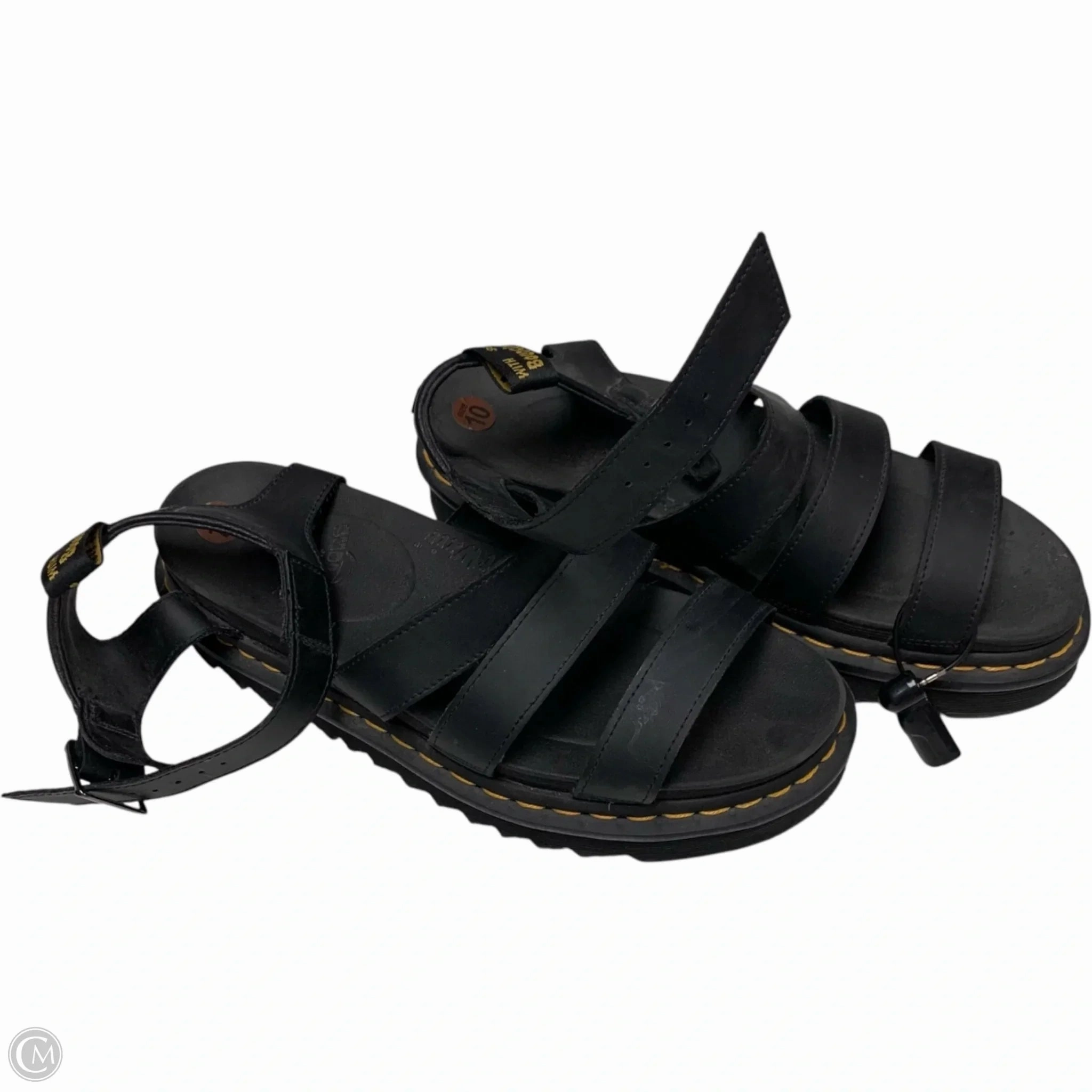 Sandals Heels Platform By Dr Martens In Black, Size: 10
