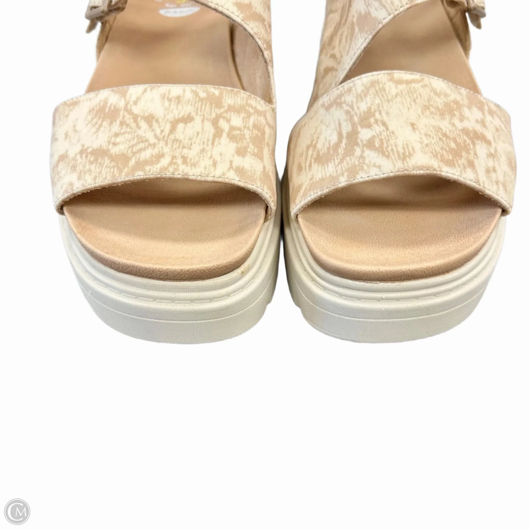 Sandals Heels Platform By Dr Scholls In Cream, Size: 9.5