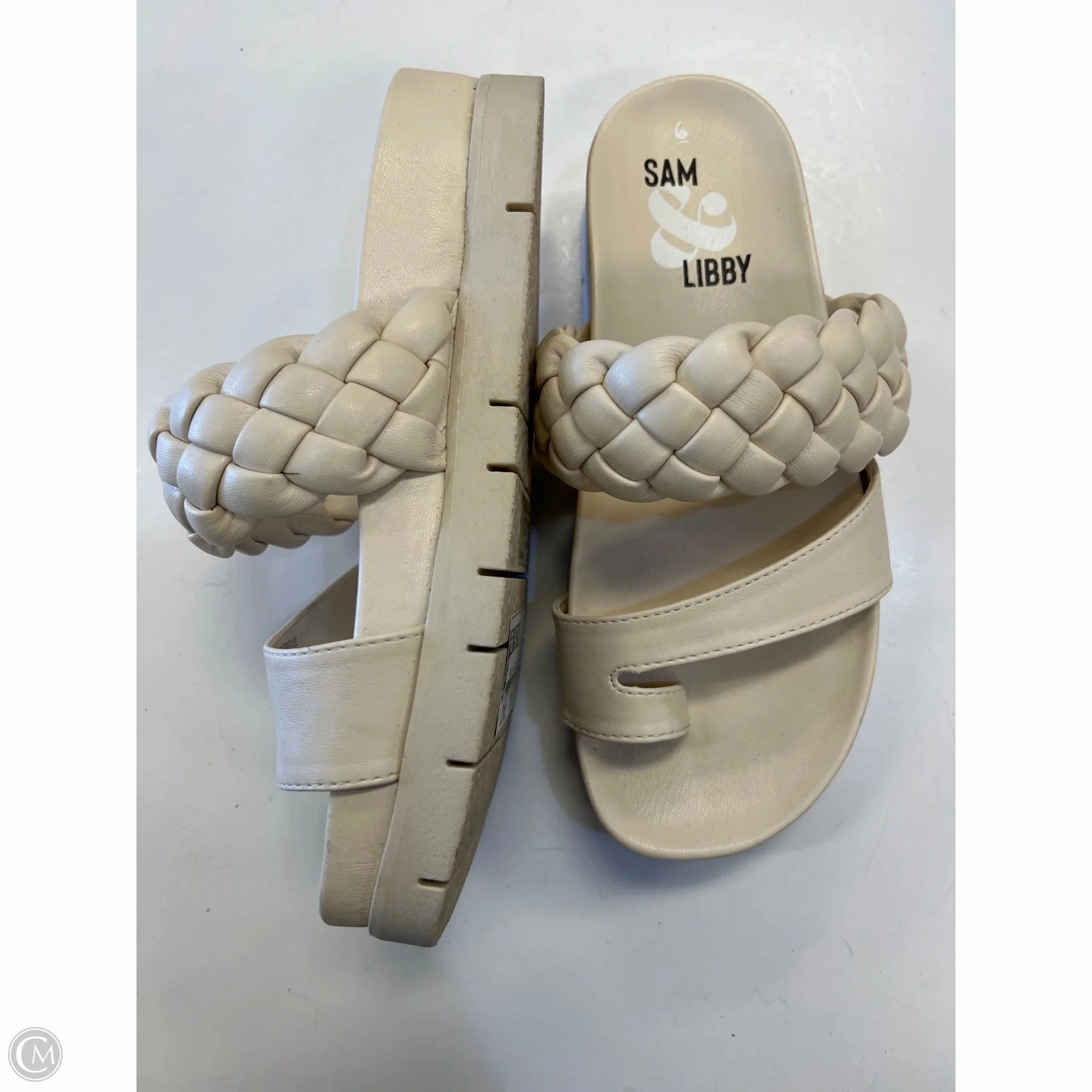 Sandals Heels Platform By Sam And Libby In Cream, Size: 6